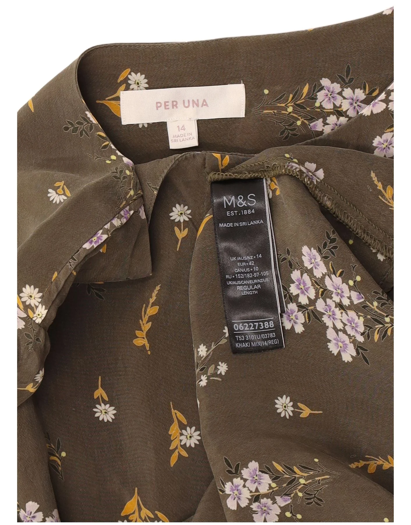 Marks & Spencer Womens Per Una Long Sleeve Shift Dress UK 14 Large Green - Image 3
