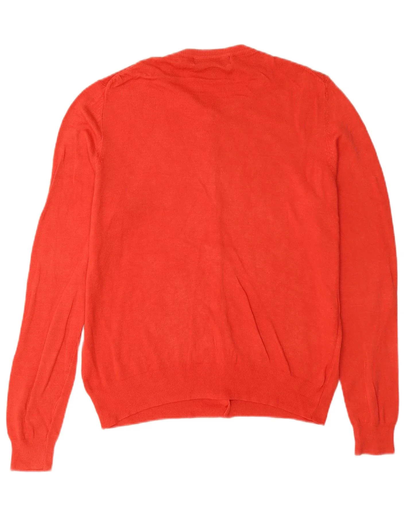 Marks & Spencer Womens Regular Fit Cardigan Sweater UK 12 Medium Red Cotton - Image 2