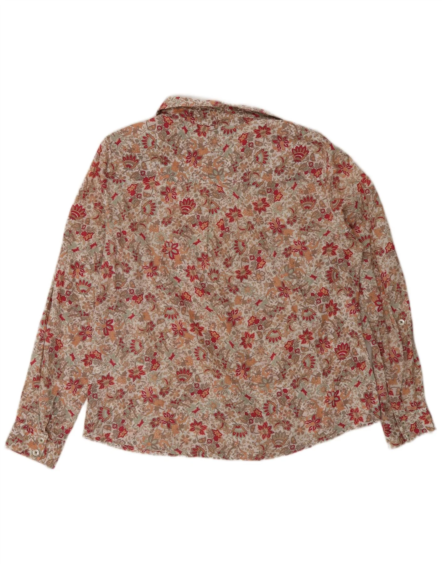 Marks & Spencer Womens Shirt UK 14 Large Multicoloured Floral Cotton - Image 2