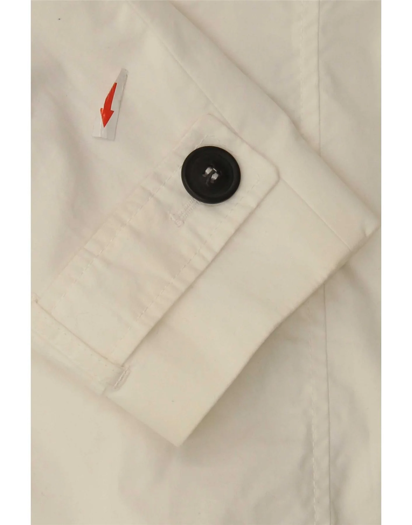 Marks & Spencer Womens Short Trench Coat UK 16 Large White Cotton - Image 3