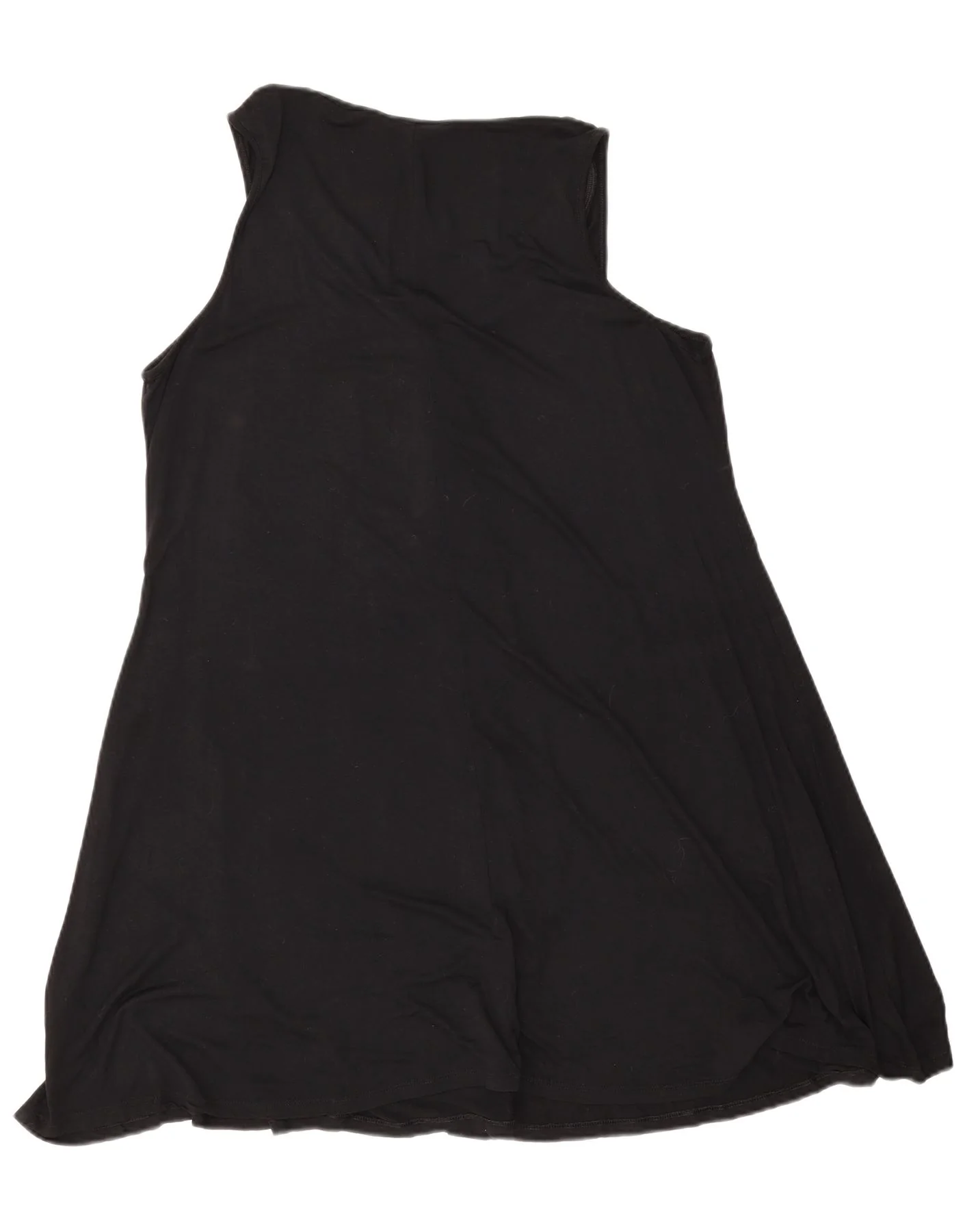 Marks & Spencer Womens Sleeveless A-Line Dress UK 16 Large Black Viscose - Image 2