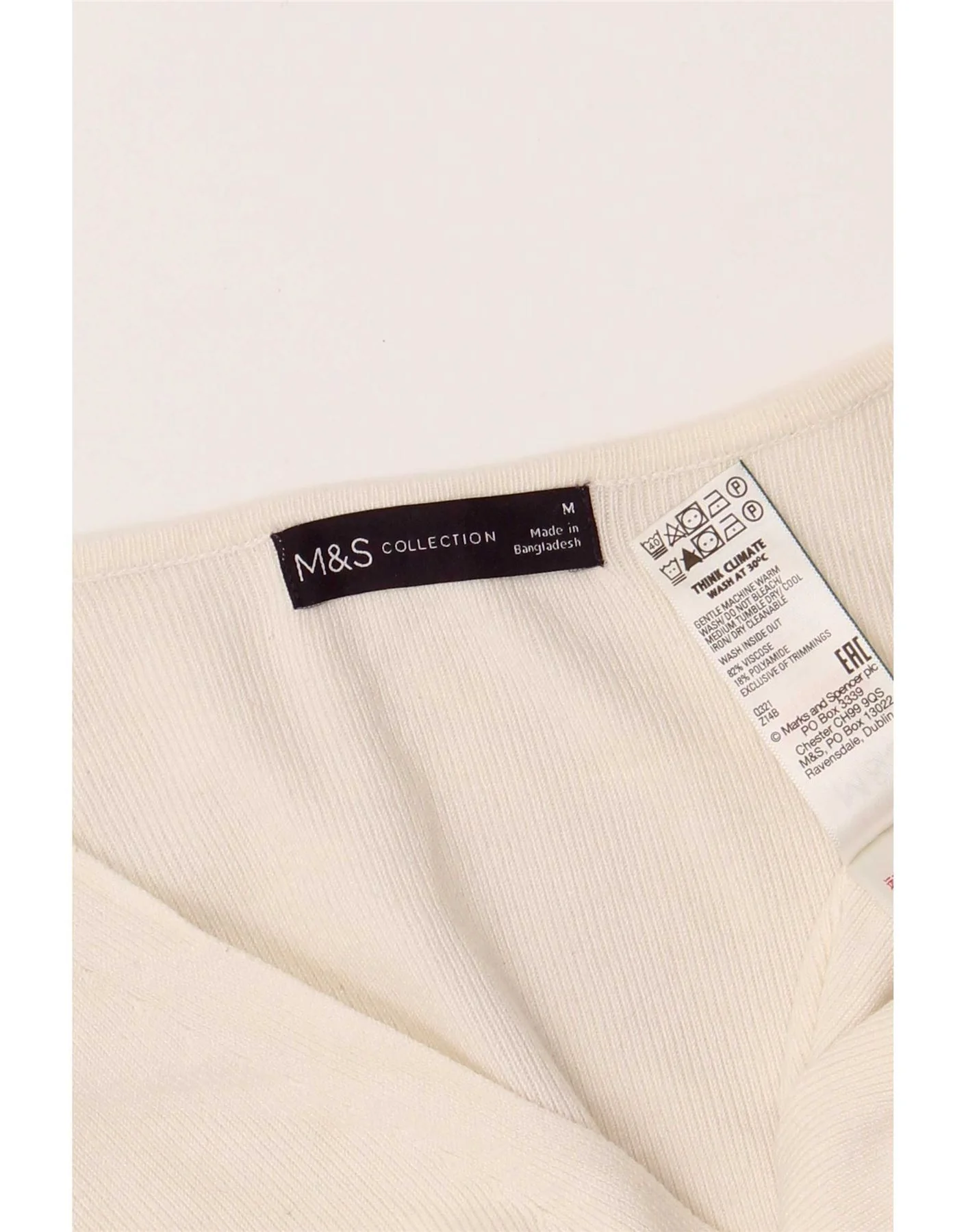 Marks & Spencer Womens Sleeveless Blouse Top UK 14 Medium Off White Viscose - Image 5