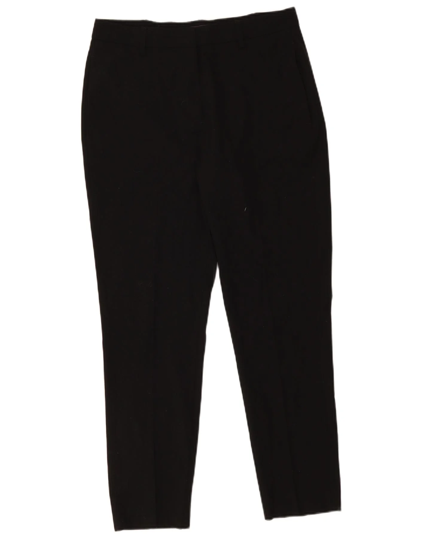 Marks & Spencer Womens Slim Casual Trousers UK 12 Medium W30 L27 Black