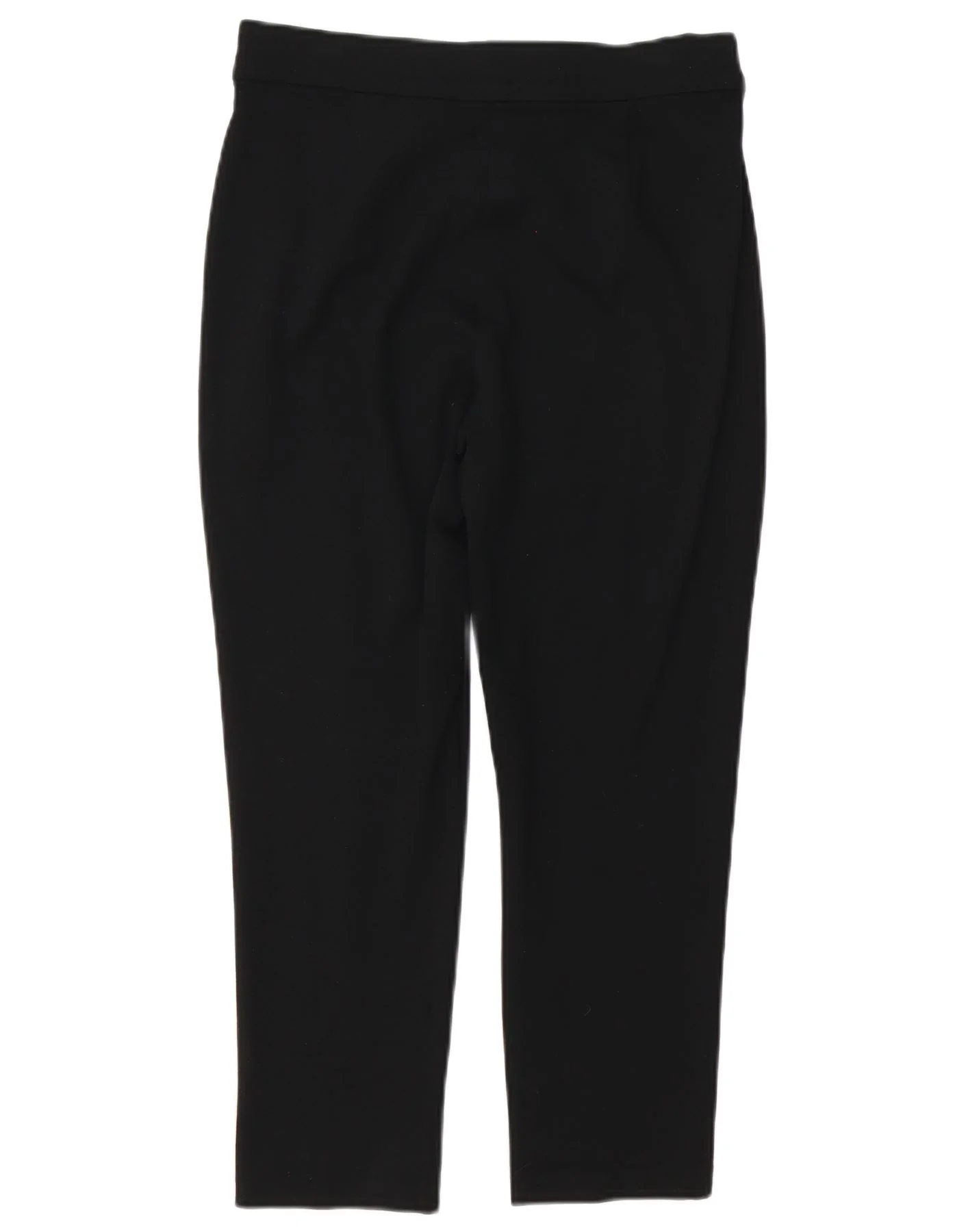 Marks & Spencer Womens Slim Cropped Trousers UK 12 Medium W30 L24 Black - Image 2