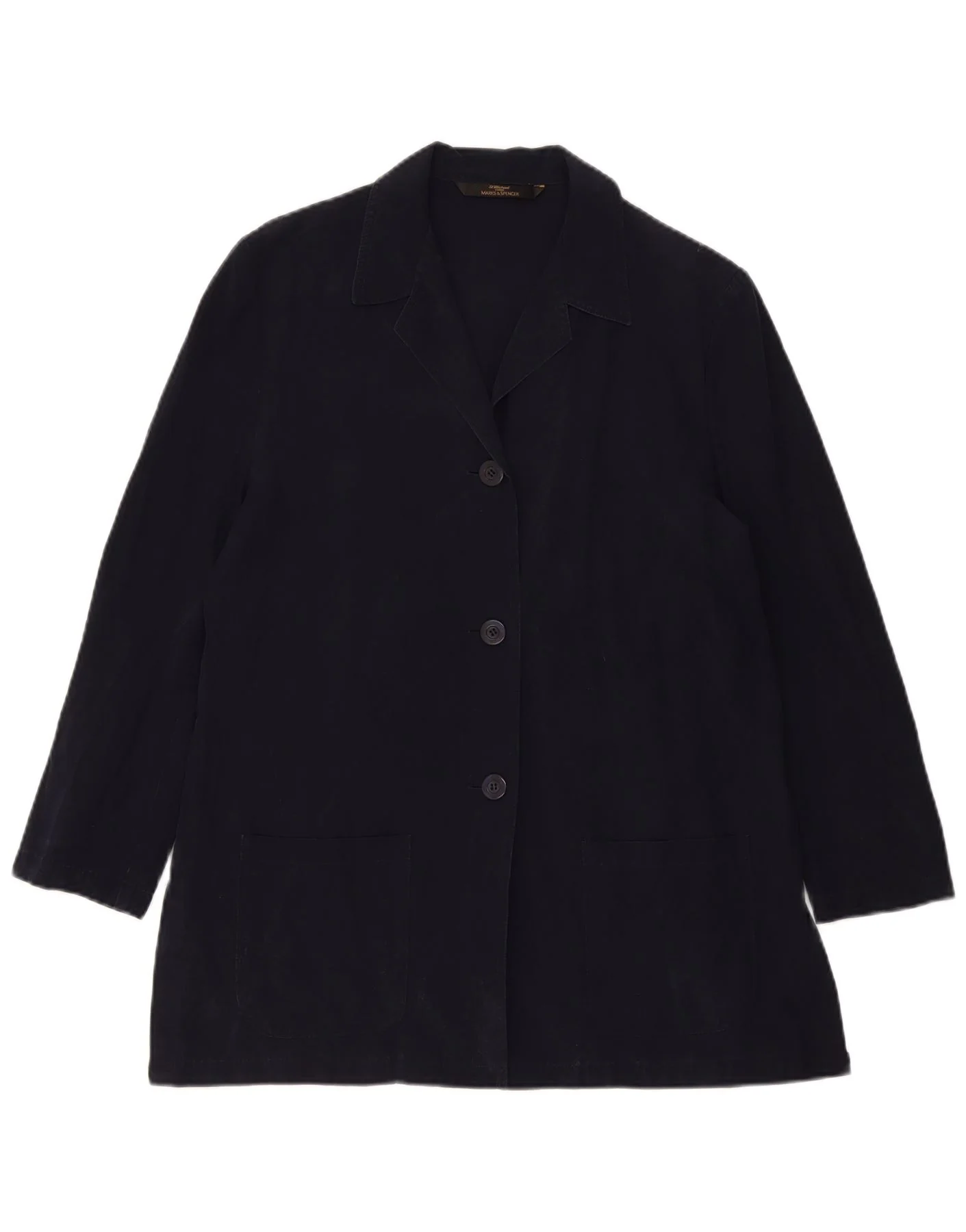 Marks & Spencer Womens St. Michael Blazer Jacket UK 14 Large Navy Blue