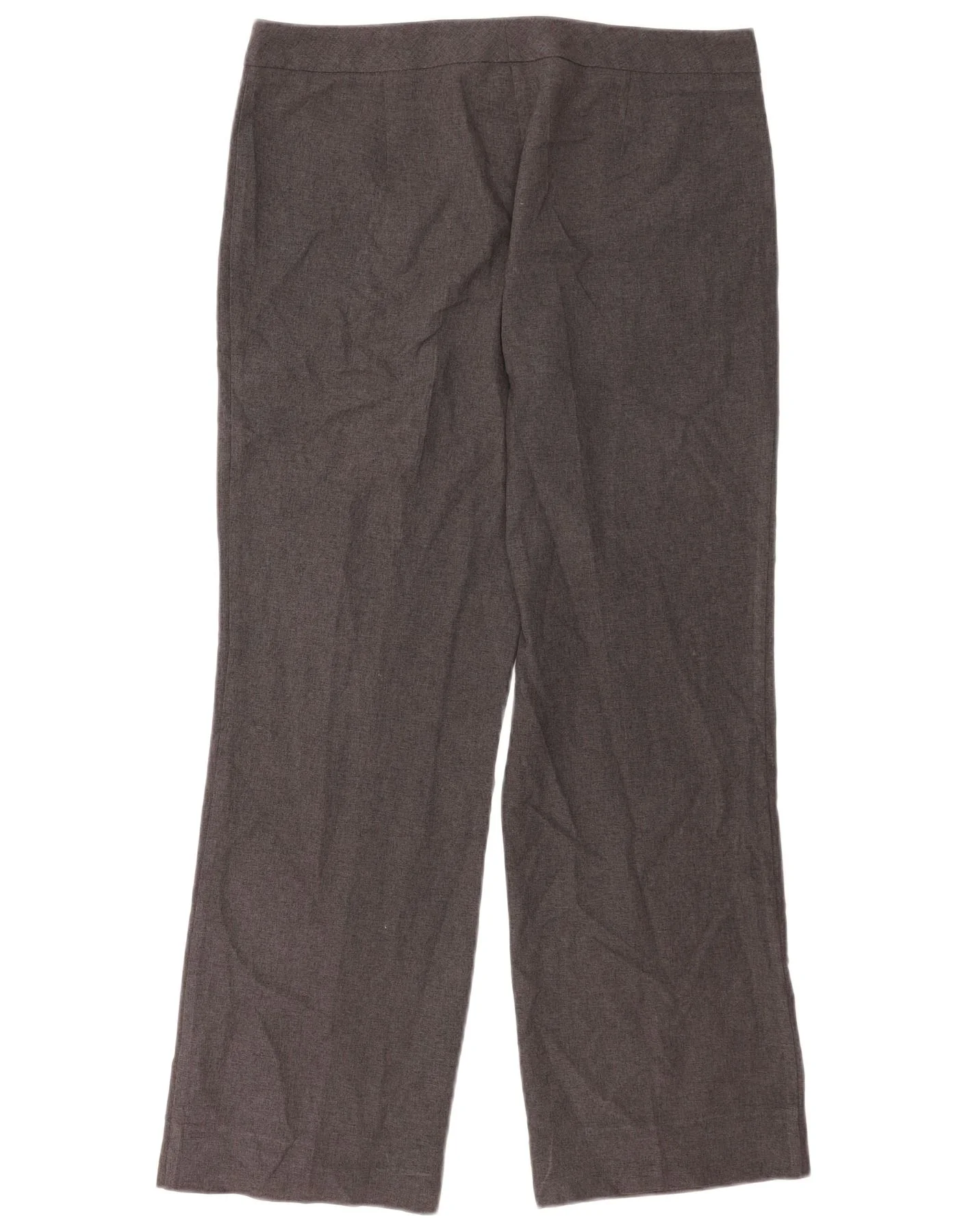 Marks & Spencer Womens Straight Casual Trousers UK 14 Large W34 L29 Grey - Image 2