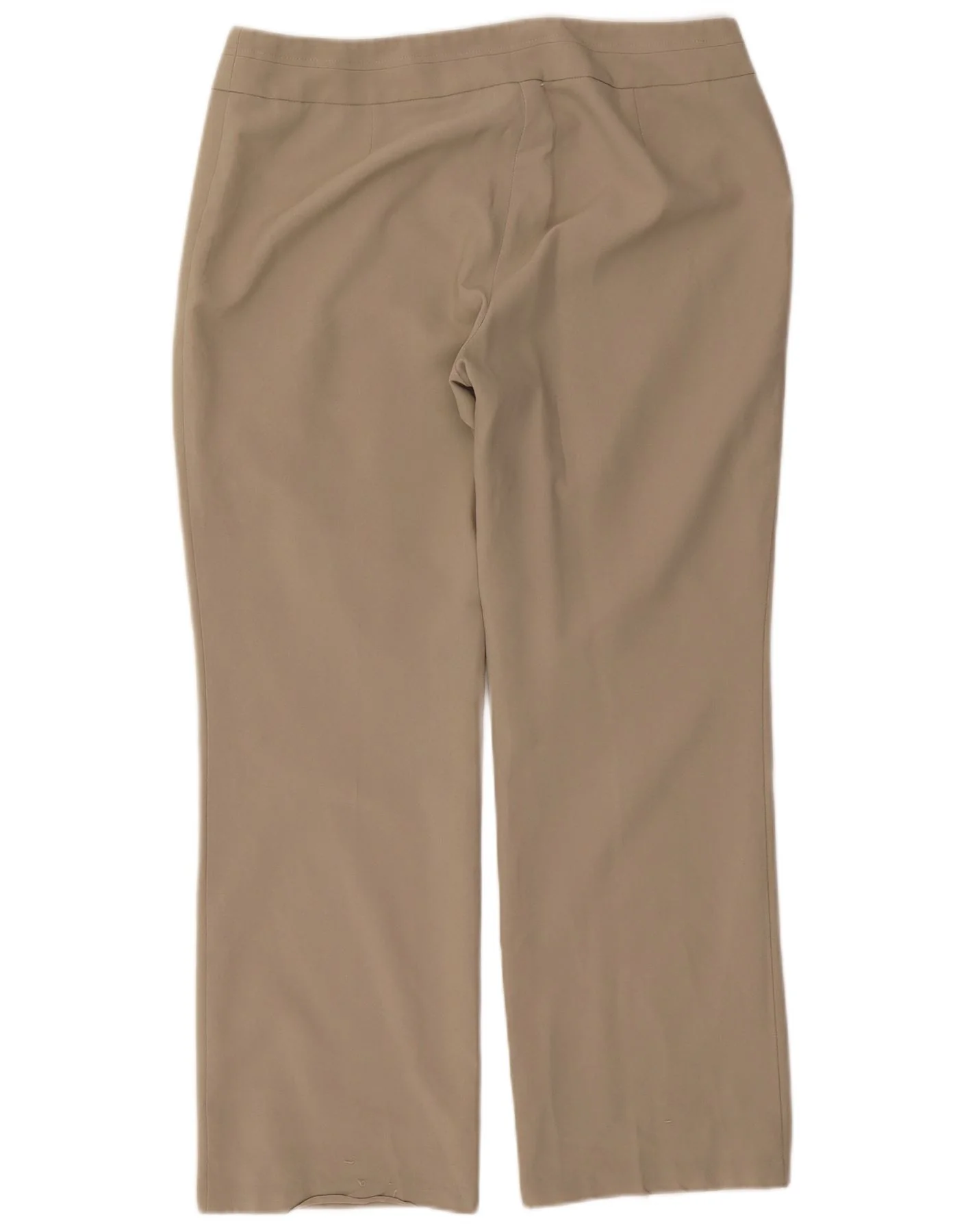 Marks & Spencer Womens Straight Chino Trousers UK 16 Large W34 L30 Beige - Image 2
