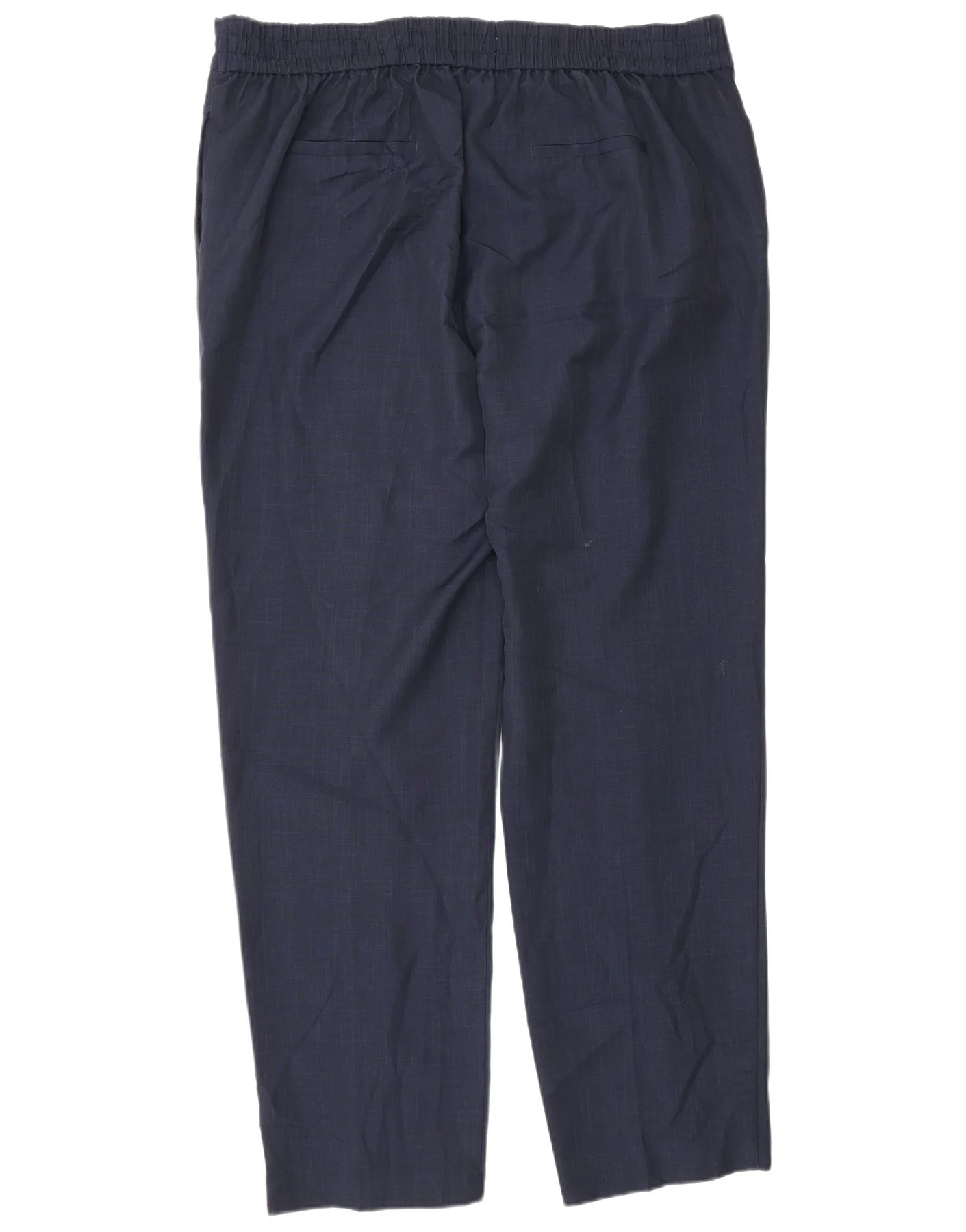 Marks & Spencer Womens Straight Chino Trousers UK 18 XL W36 L30 Navy Blue - Image 2