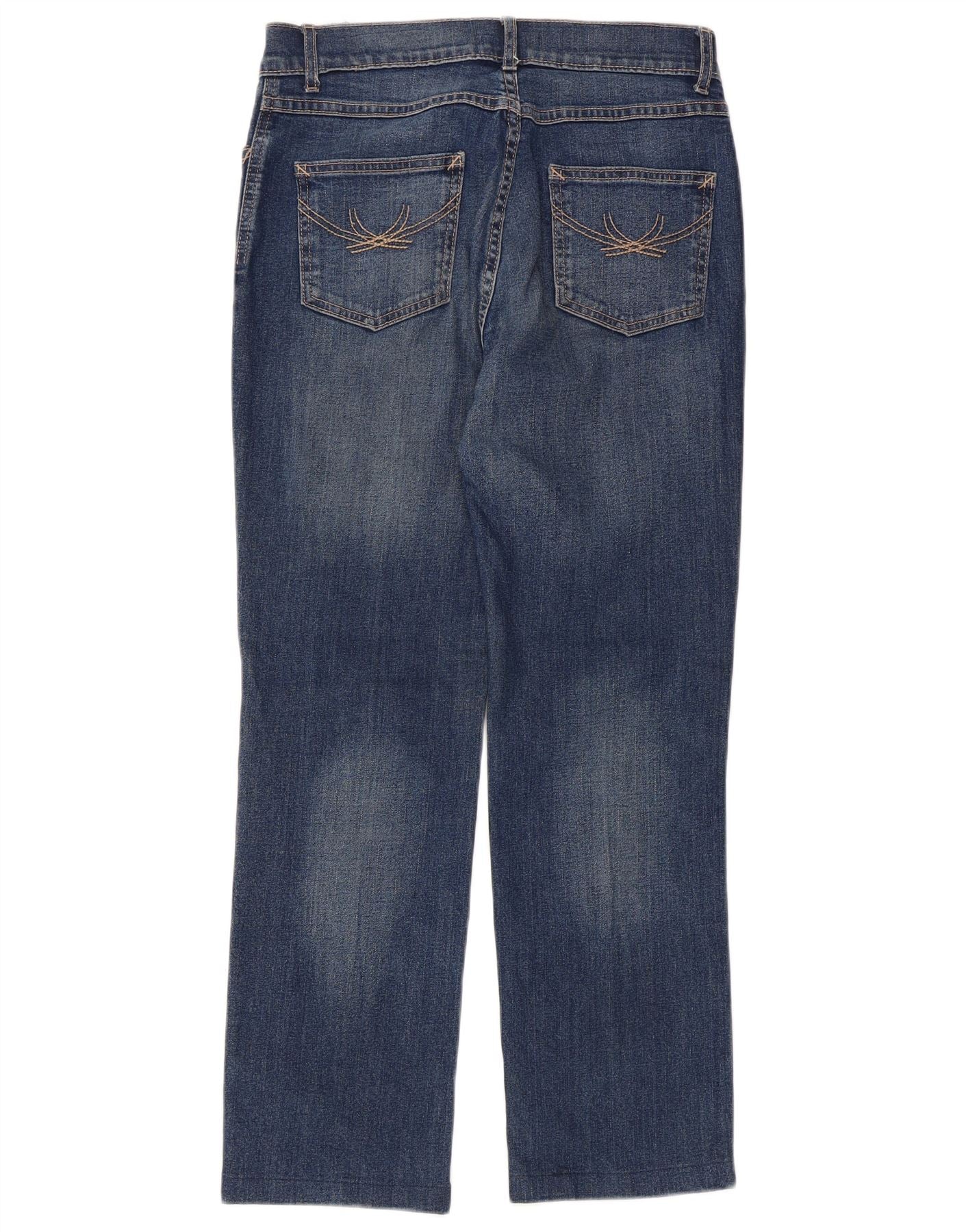 Marks & Spencer Womens Straight Jeans UK 10 Small W28 L26 Blue Cotton - Image 2