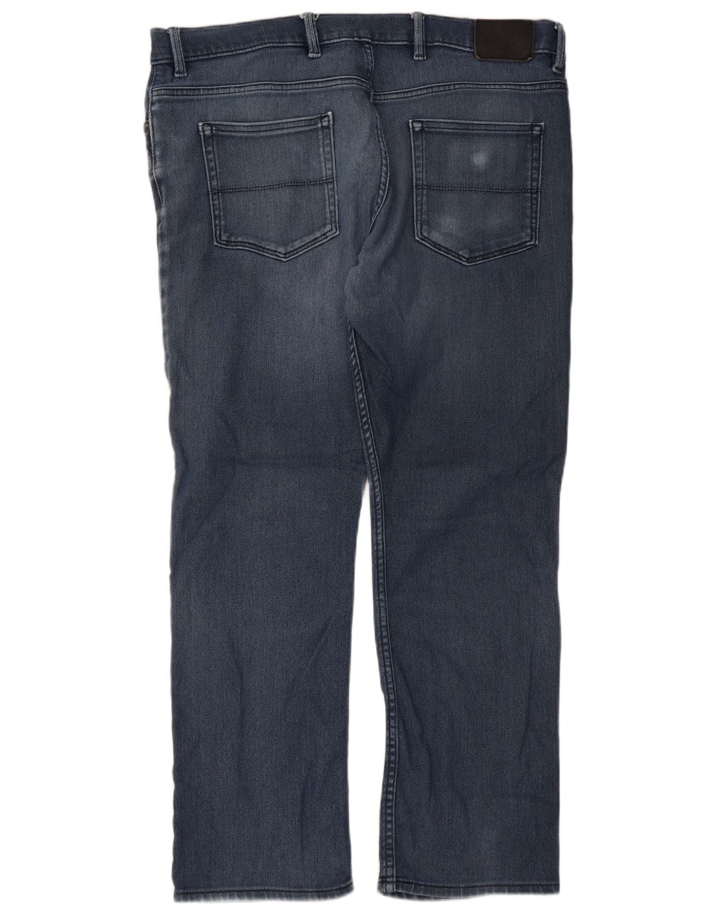 Marks & Spencer Womens Straight Jeans W38 L31 Blue Cotton - Image 2