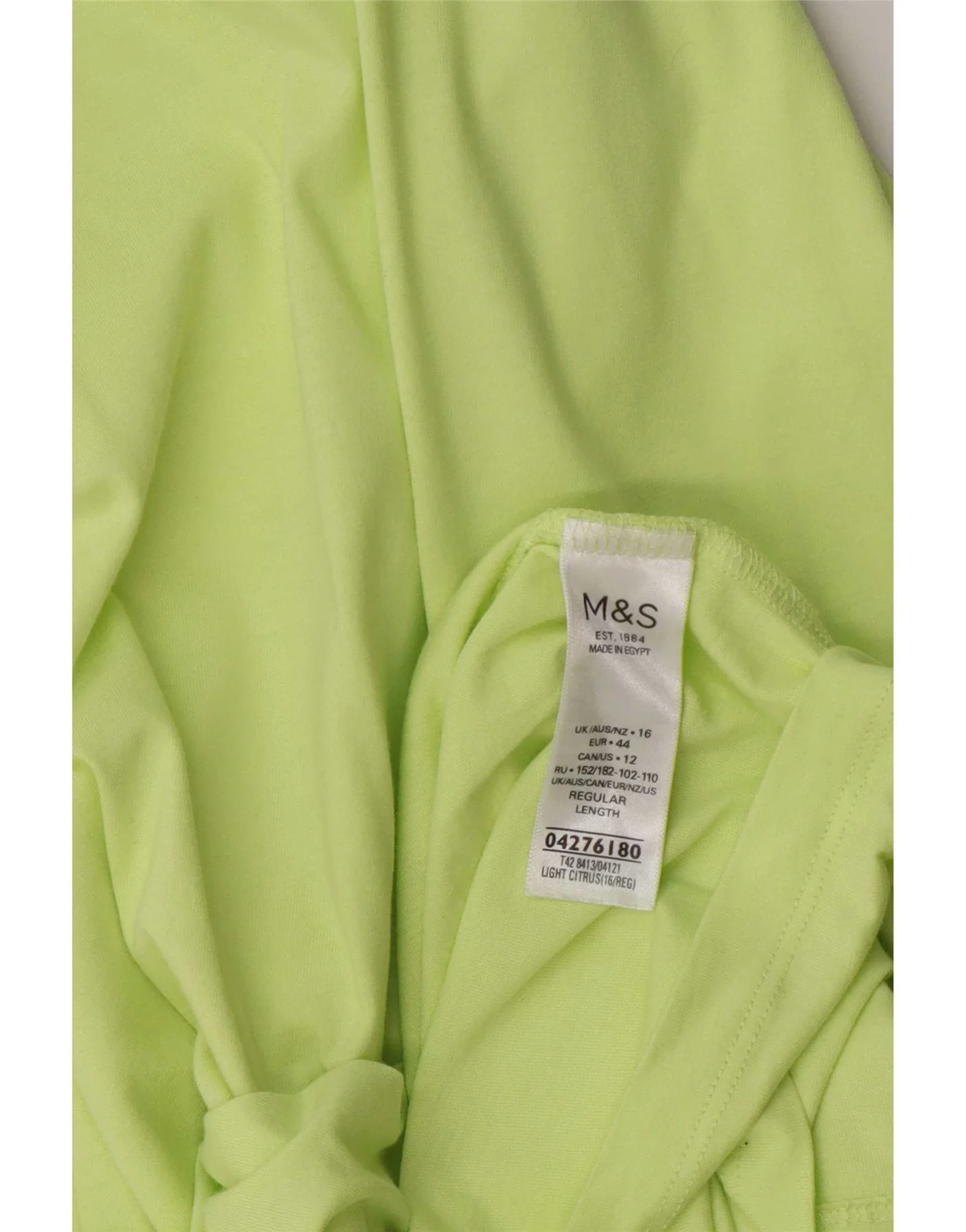 Marks & Spencer Womens T-Shirt Dress UK 16 Large Green Cotton - Image 3