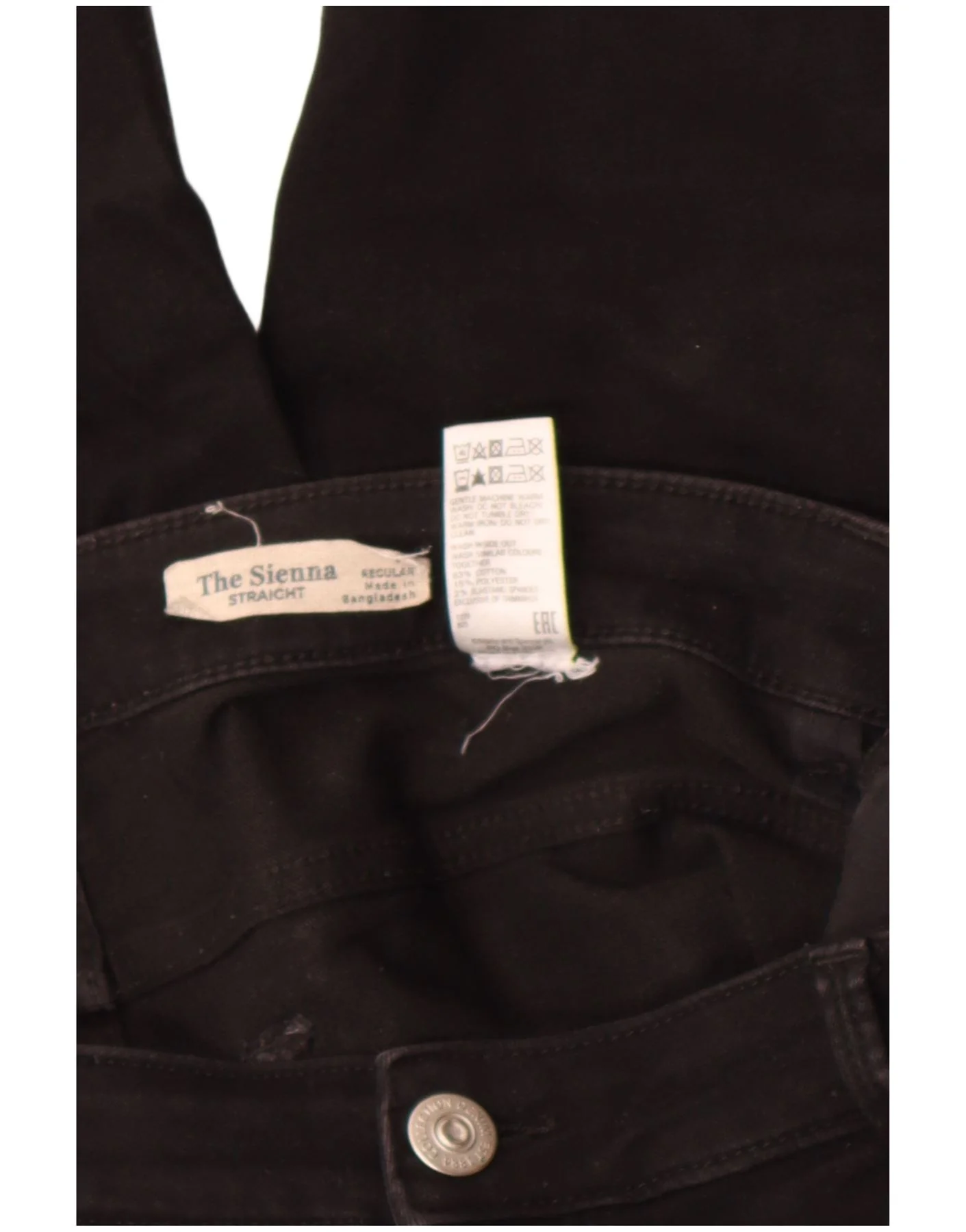 Marks & Spencer Womens The Sienna Straight Jeans UK 16 Large W34 L29 Black - Image 3