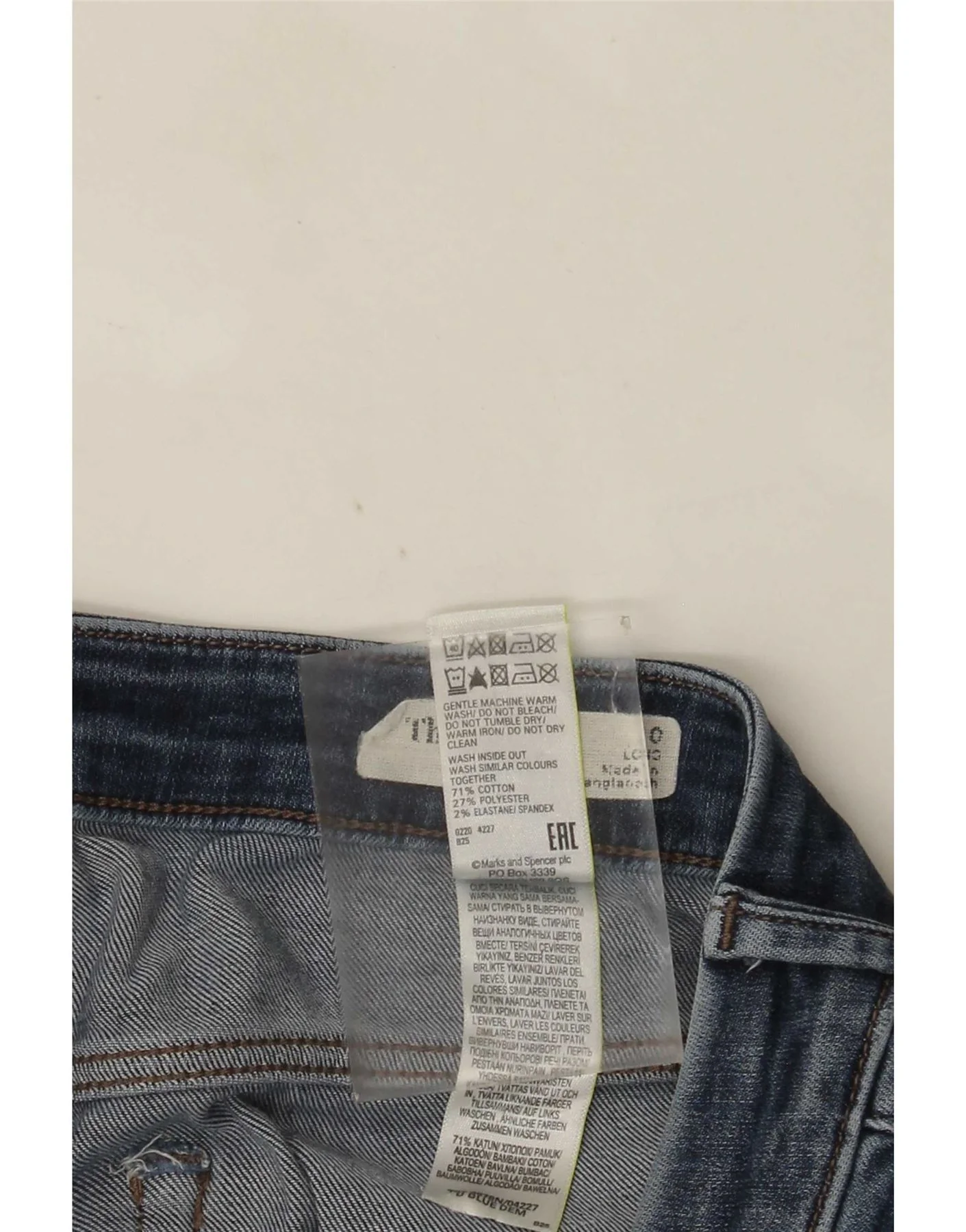 Marks & Spencer Womens The Sophia Straight Jeans UK 10 Small W30 L33 Blue - Image 4