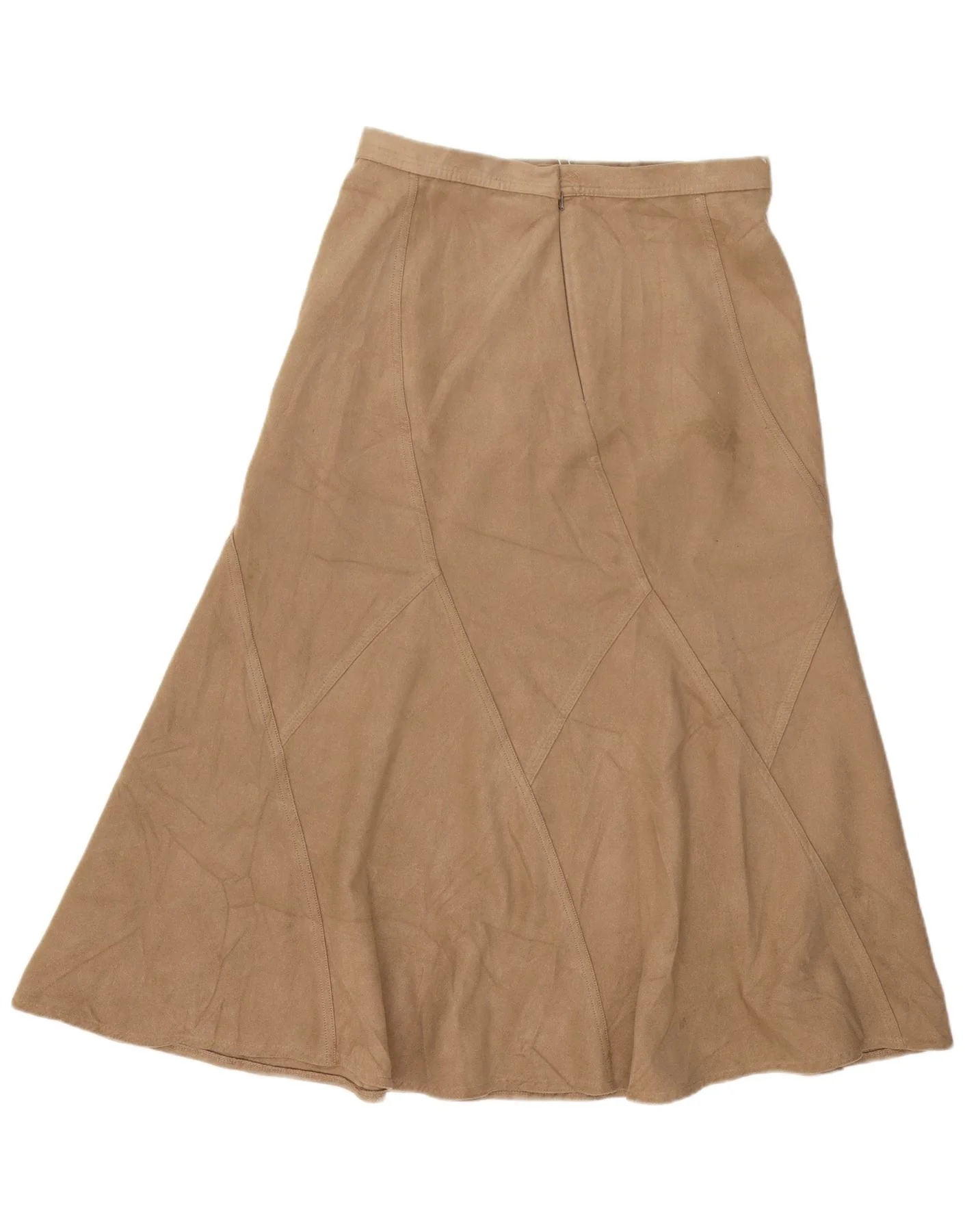 Marks & Spencer Womens Trumpet Skirt UK 14 Large W32 Brown Polyester - Image 2
