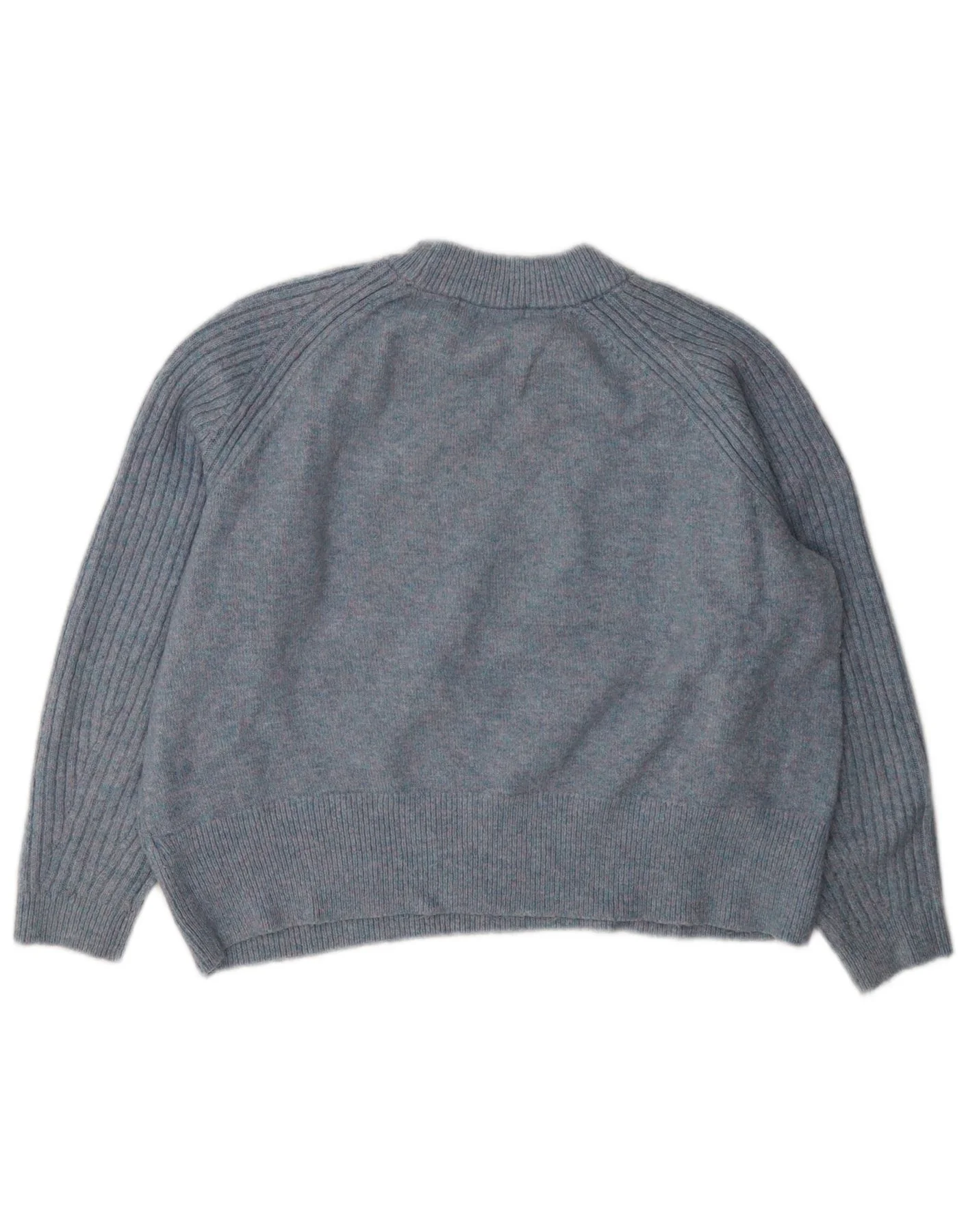 Marks & Spencer Womens Turtle Neck Jumper Sweater UK 14 Large Blue Flecked - Image 2