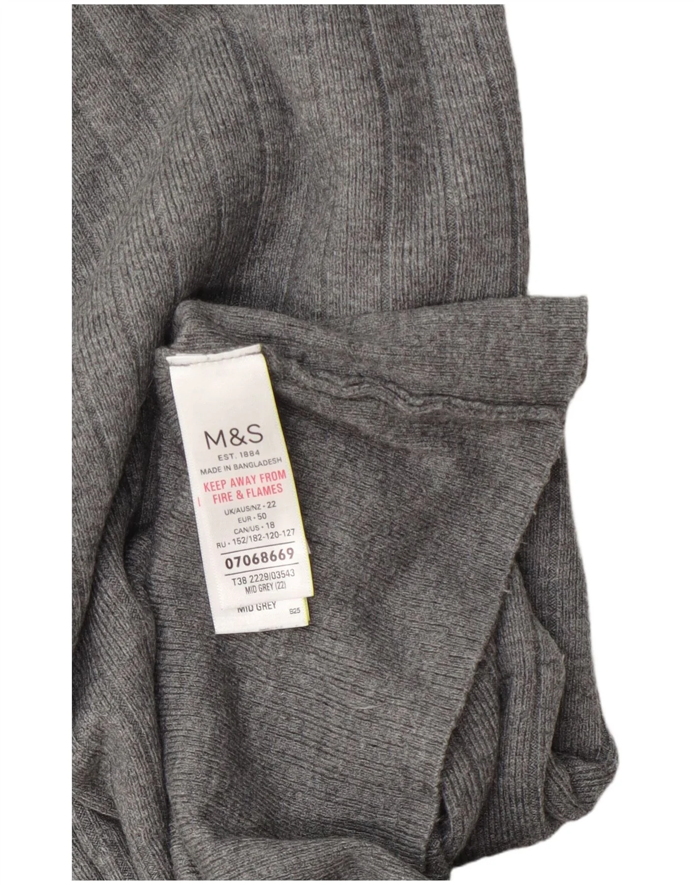 Marks & Spencer Womens Turtle Neck Jumper Sweater UK 22 3XL Grey Viscose - Image 3