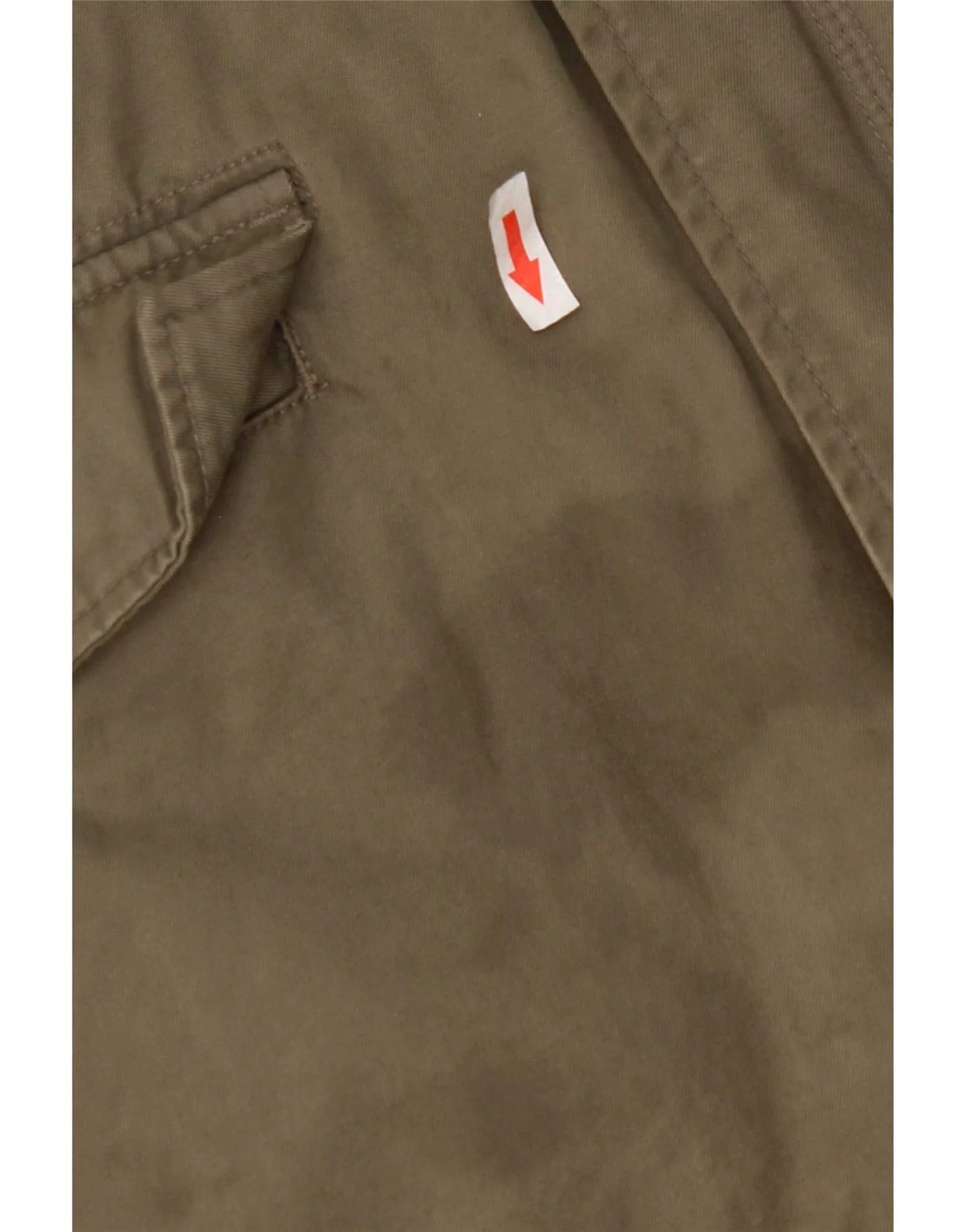 Marks & Spencer Womens Utility Jacket UK 44 2XL Khaki Cotton - Image 4