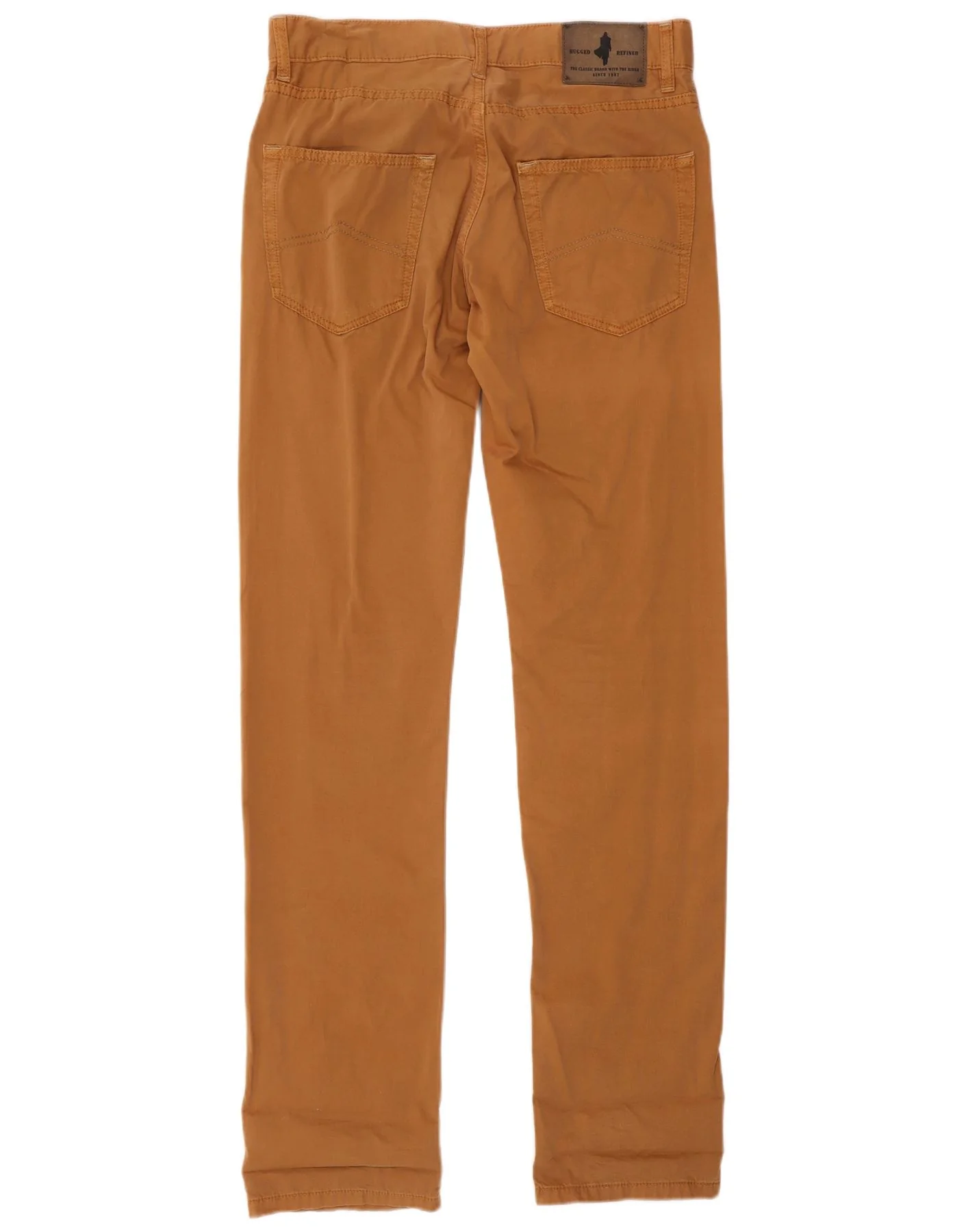 Marlboro Classics Mens Regular Straight Casual Trousers W30 L34 Brown - Image 2