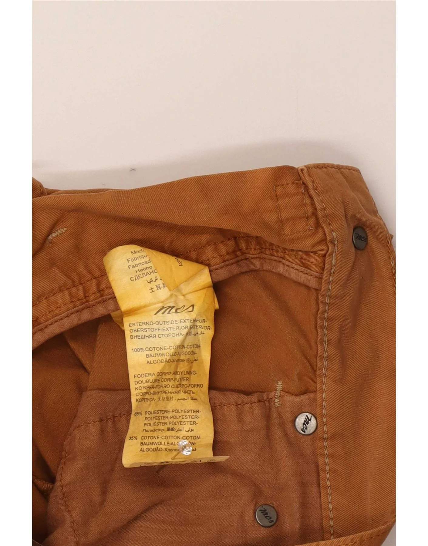 Marlboro Classics Mens Regular Straight Casual Trousers W30 L34 Brown - Image 3