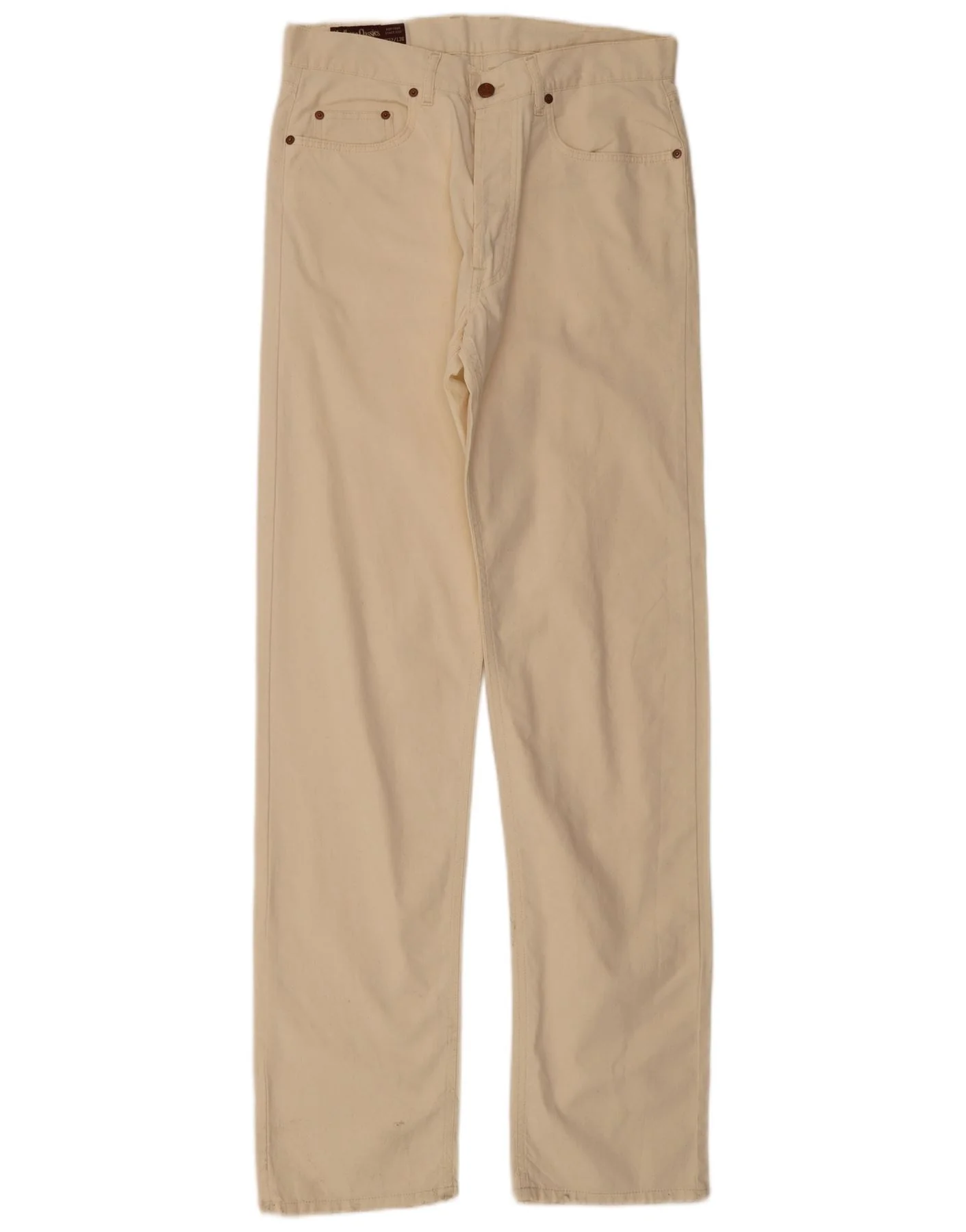 Marlboro Classics Mens Straight Casual Trousers W32 L36 Beige Cotton