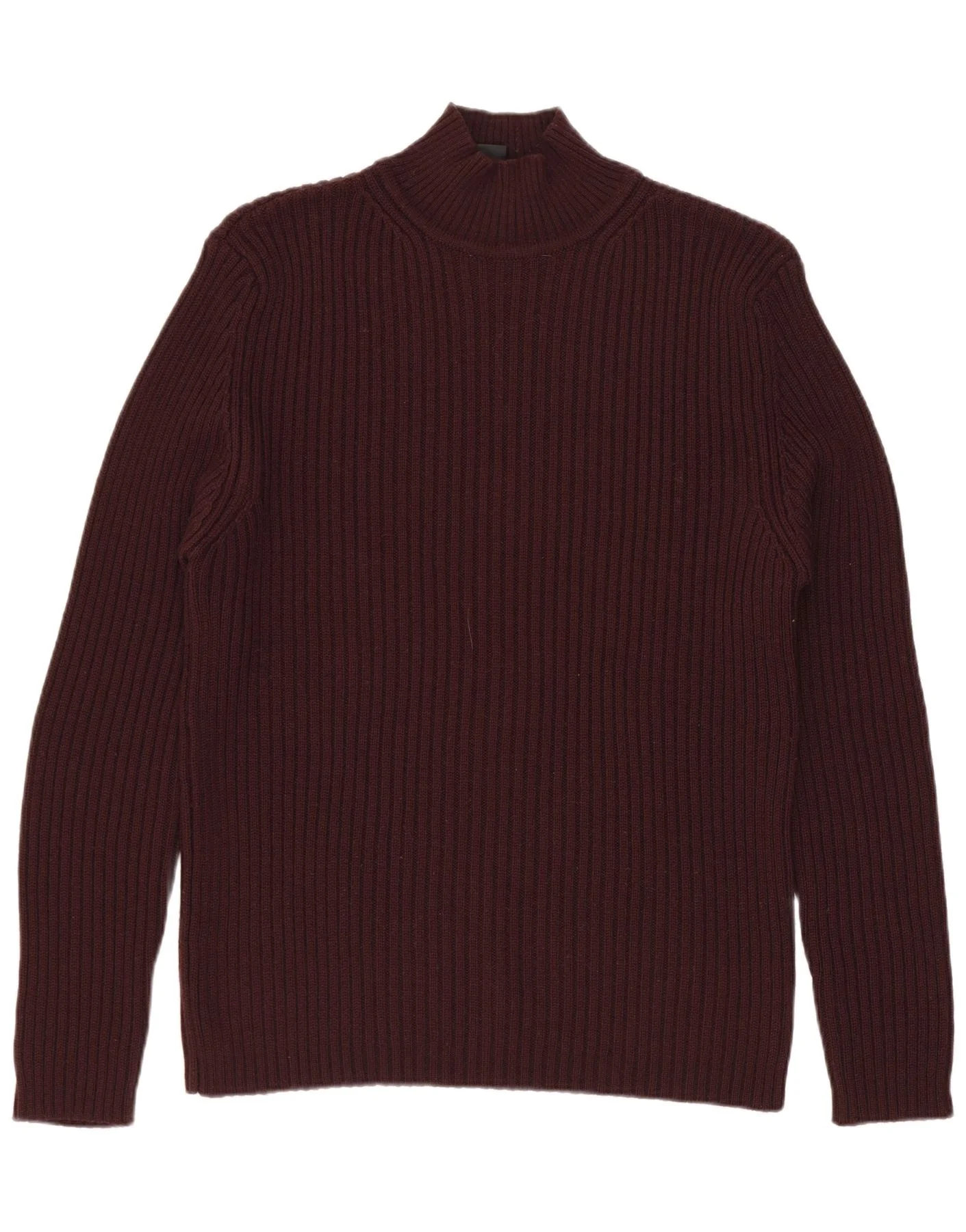 Marlboro Classics Mens Turtle Neck Jumper Sweater Medium Burgundy