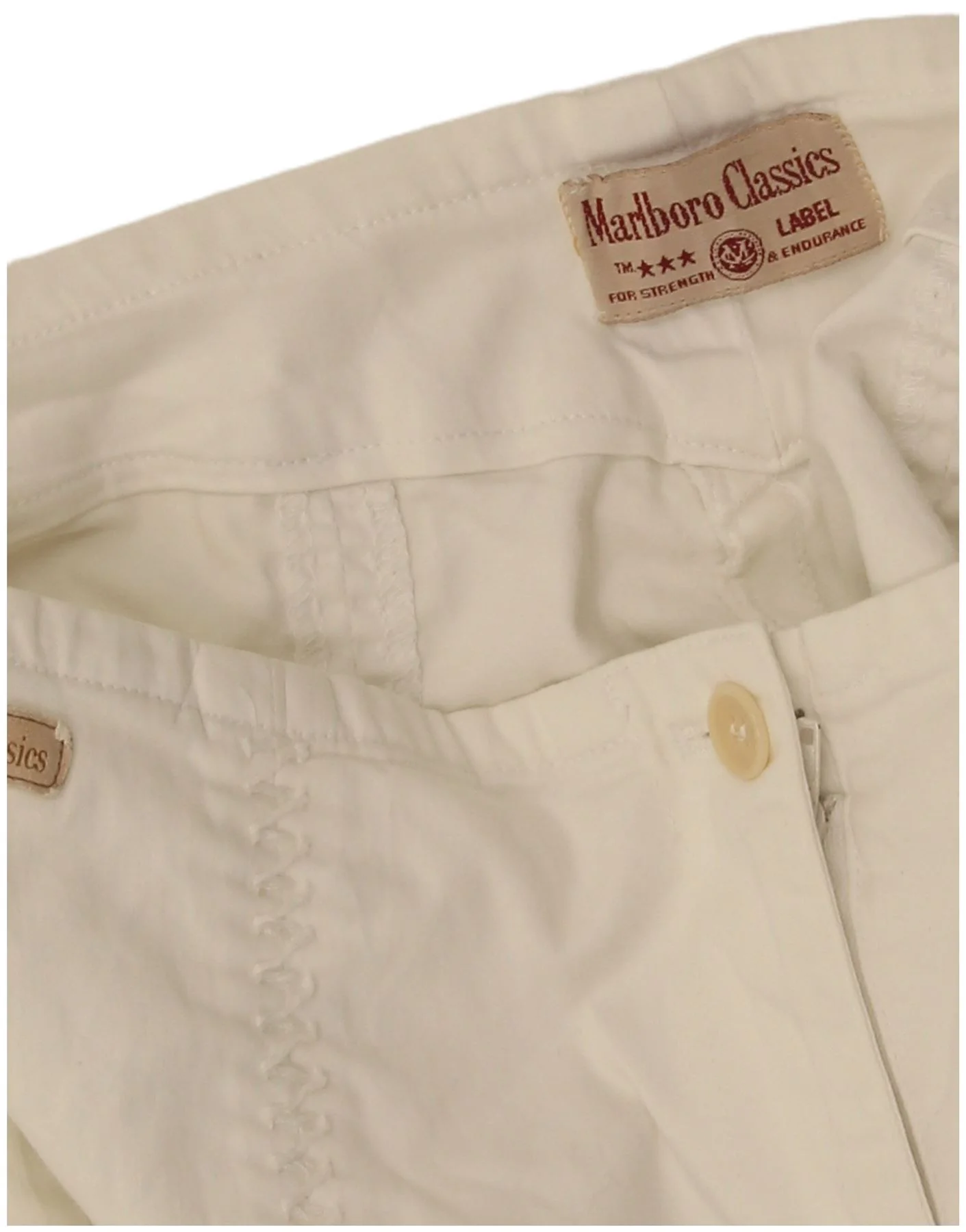 Marlboro Classics Womens Straight Casual Trousers W30 L30 White - Image 4