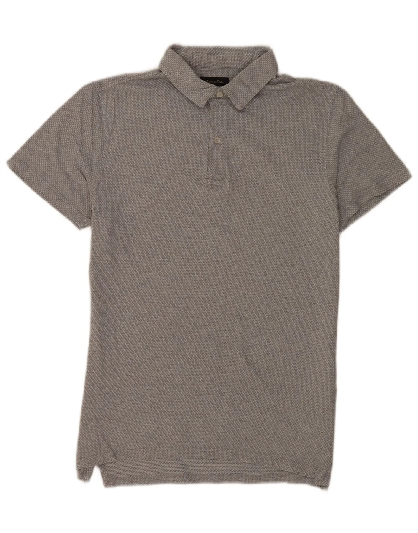 Massimo Dutti Mens Casual Fit Polo Shirt Large Grey