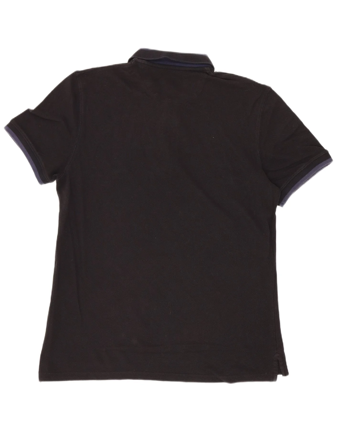 Massimo Dutti Mens Casual Fit Polo Shirt XL Black Colourblock - Image 2