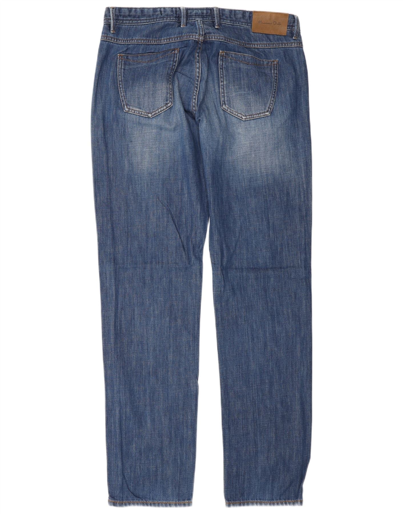 MASSIMO DUTTI Mens Casual Fit Straight Jeans EU 44 Large W34 L34 Blue - Image 2