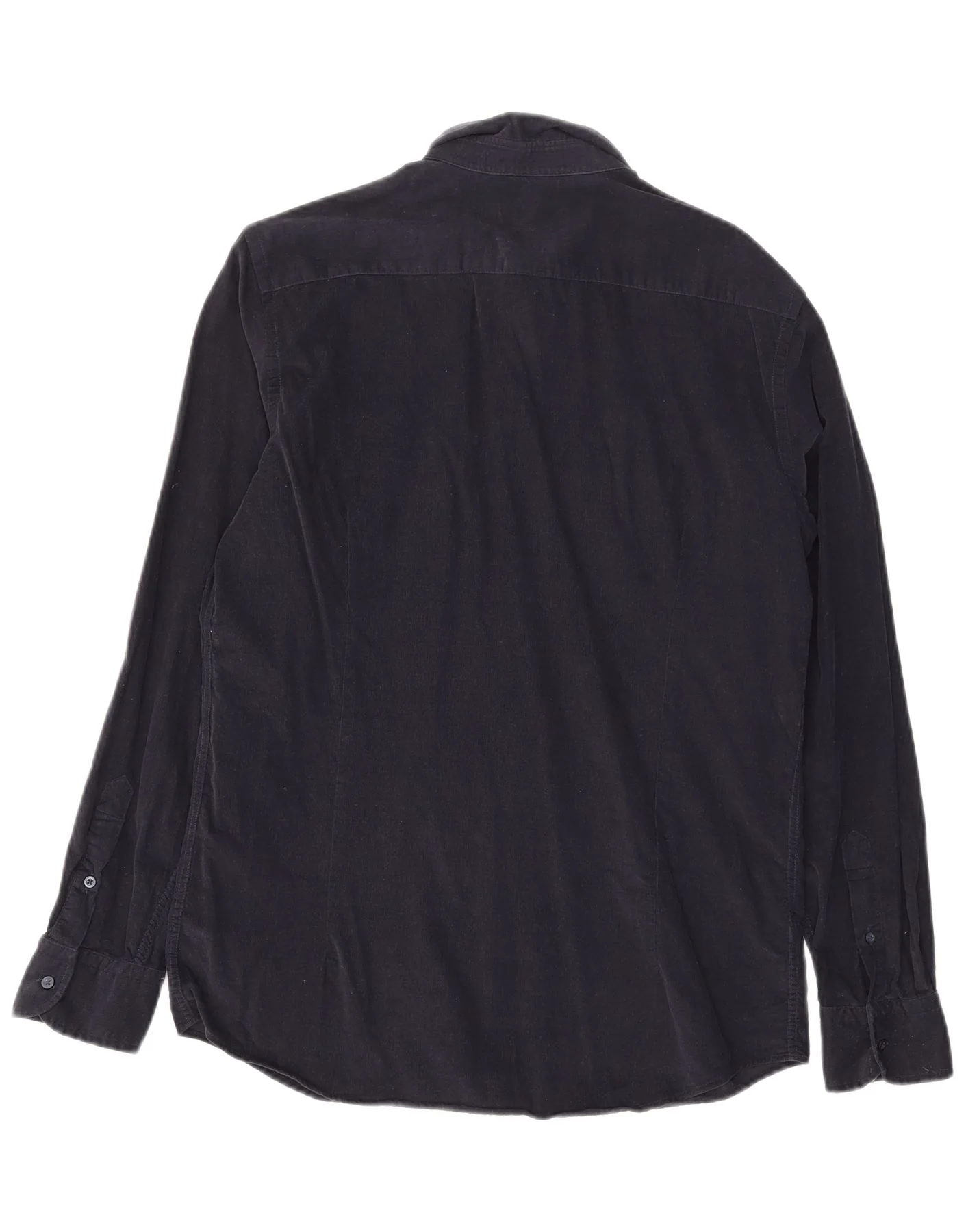 Massimo Dutti Mens Corduroy Shirt Large Navy Blue Cotton - Image 2