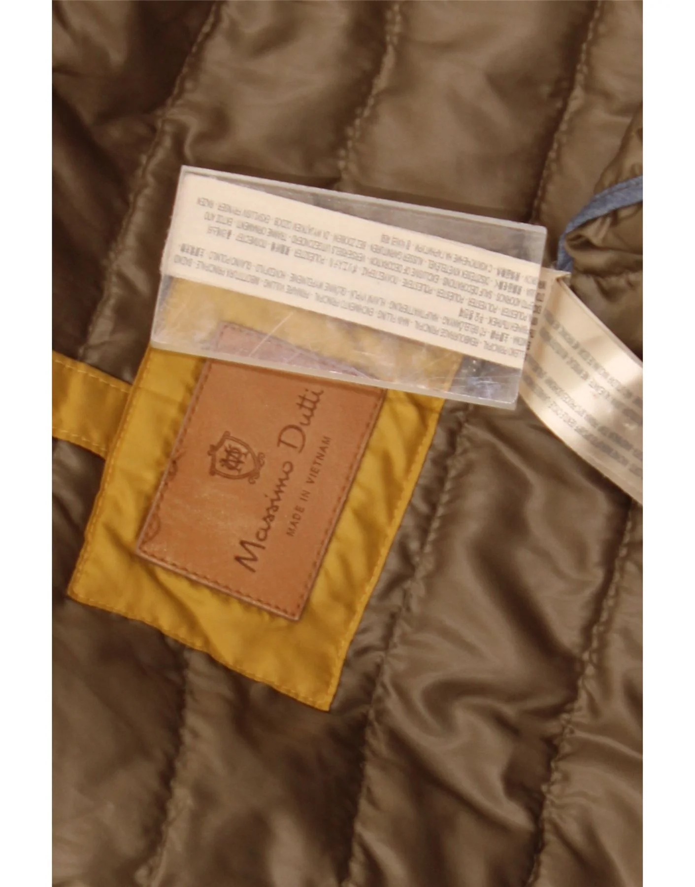 Massimo Dutti Mens Liner Padded Gilet UK 36 Small Yellow Polyester - Image 4