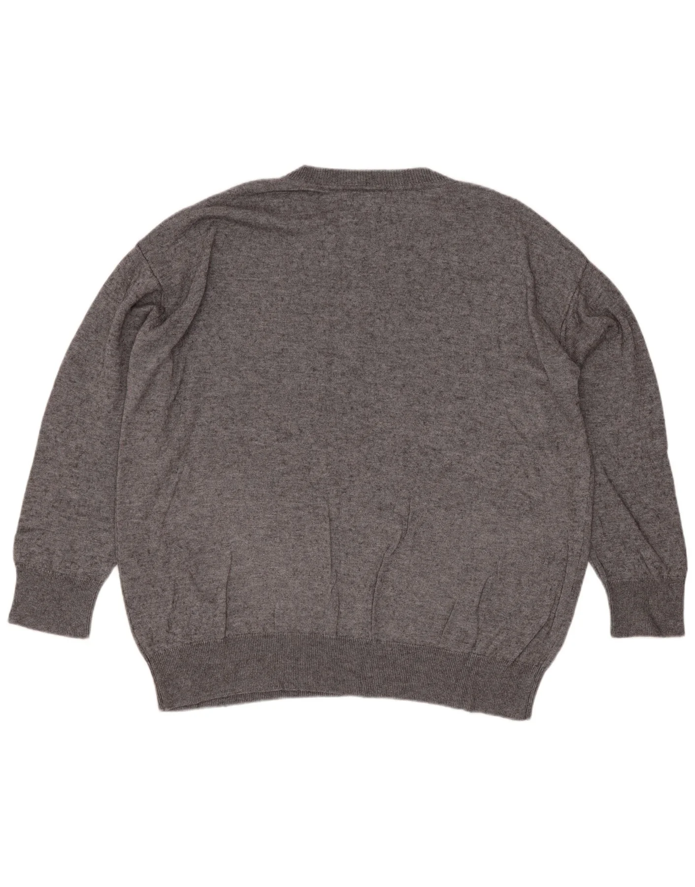 Massimo Dutti Mens Loose Fit Crew Neck Jumper Sweater Small Grey Viscose - Image 2