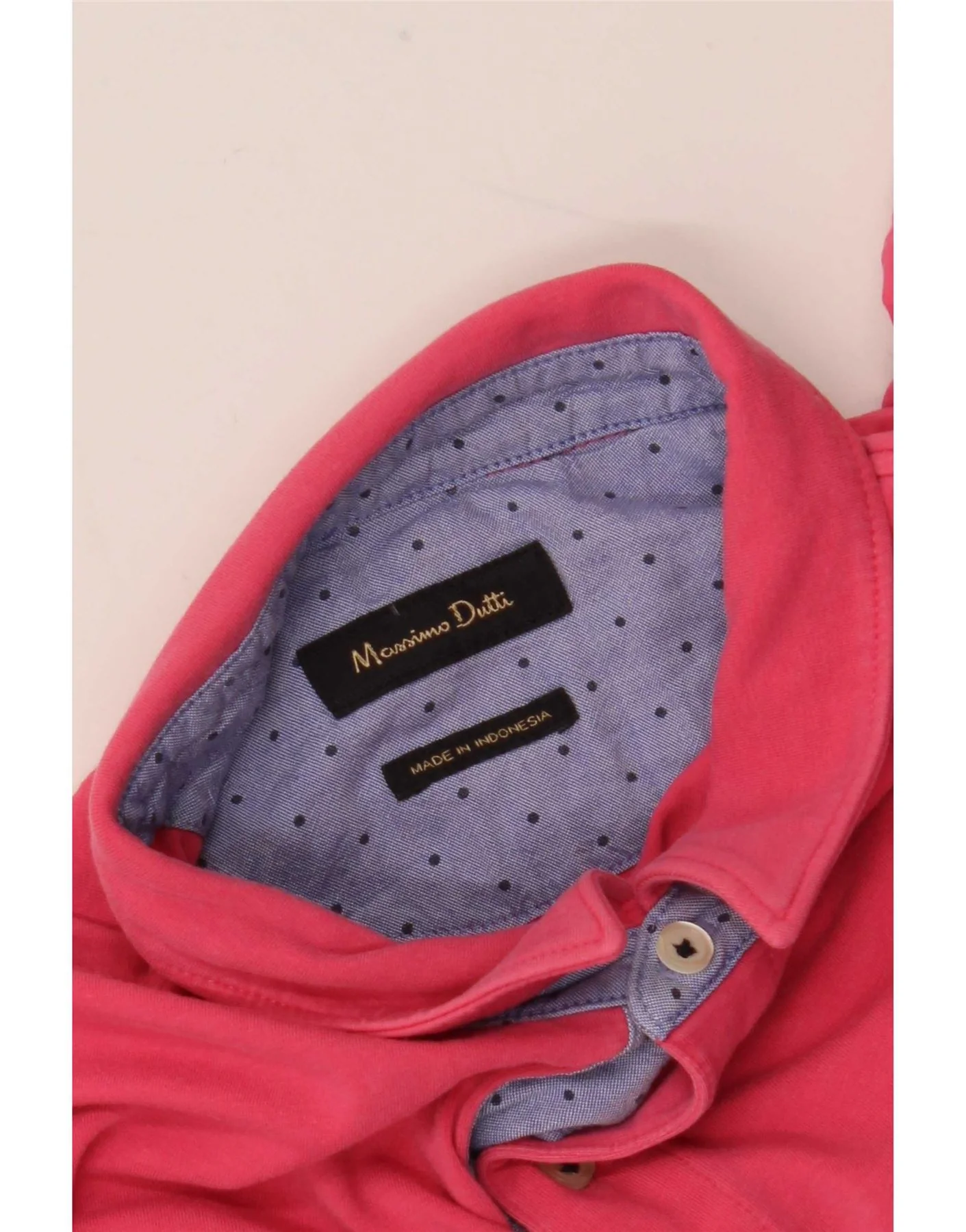 Massimo Dutti Mens Polo Shirt Small Pink - Image 3
