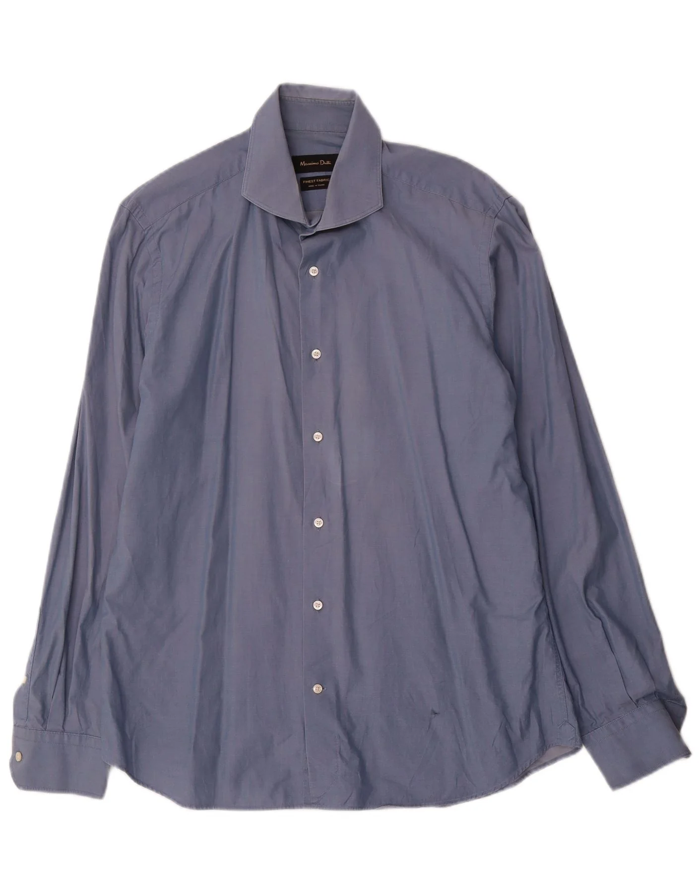 Massimo Dutti Mens Shirt EU 42 Large Blue Cotton