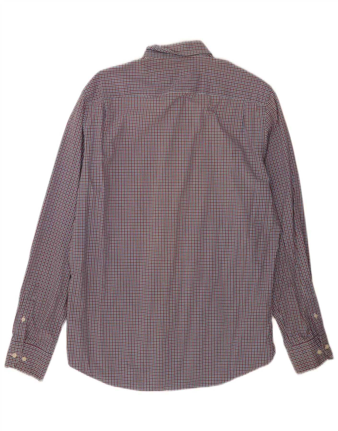 Massimo Dutti Mens Shirt Large Blue Check - Image 2