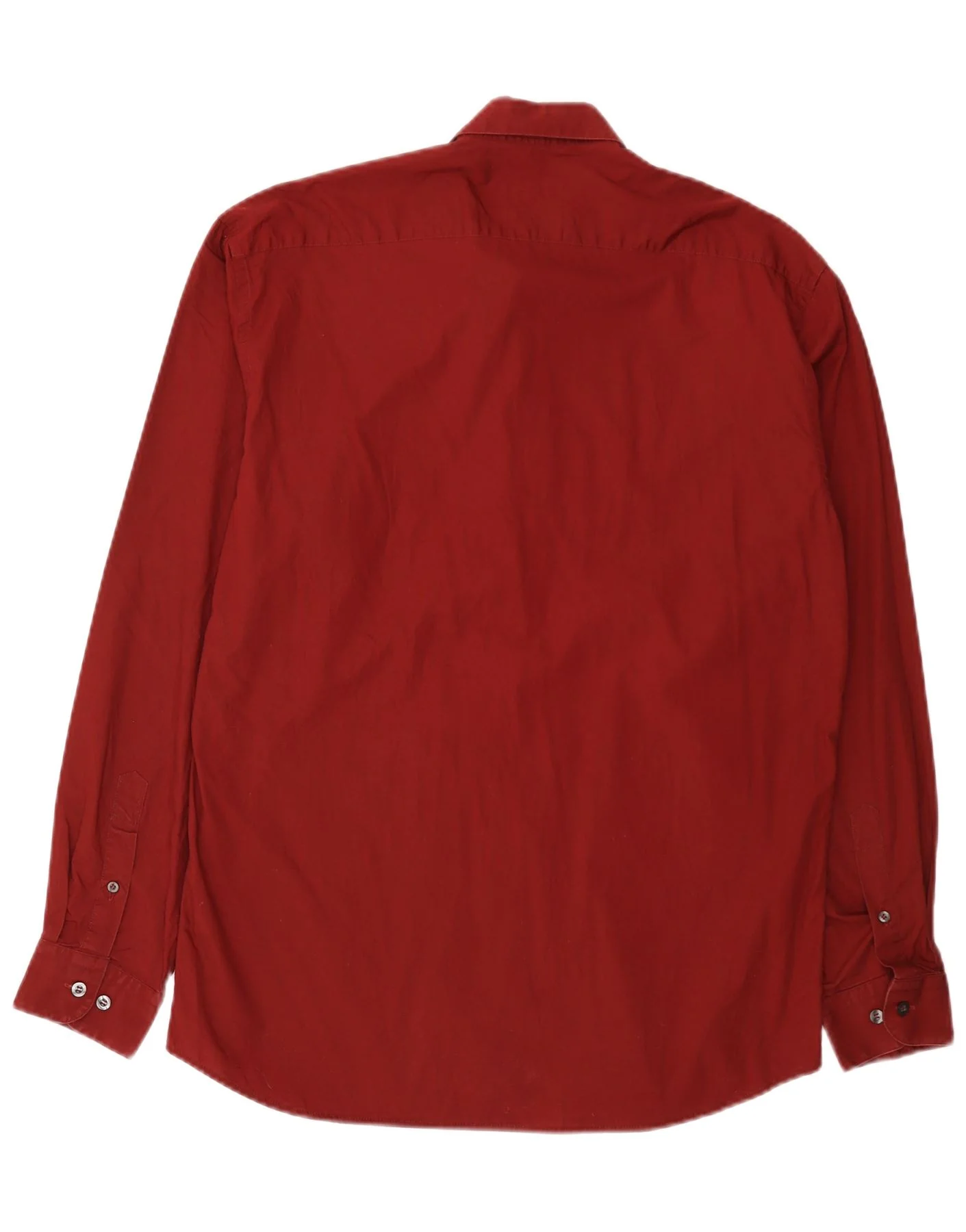 Massimo Dutti Mens Shirt Size 42 Large Burgundy Cotton - Image 2