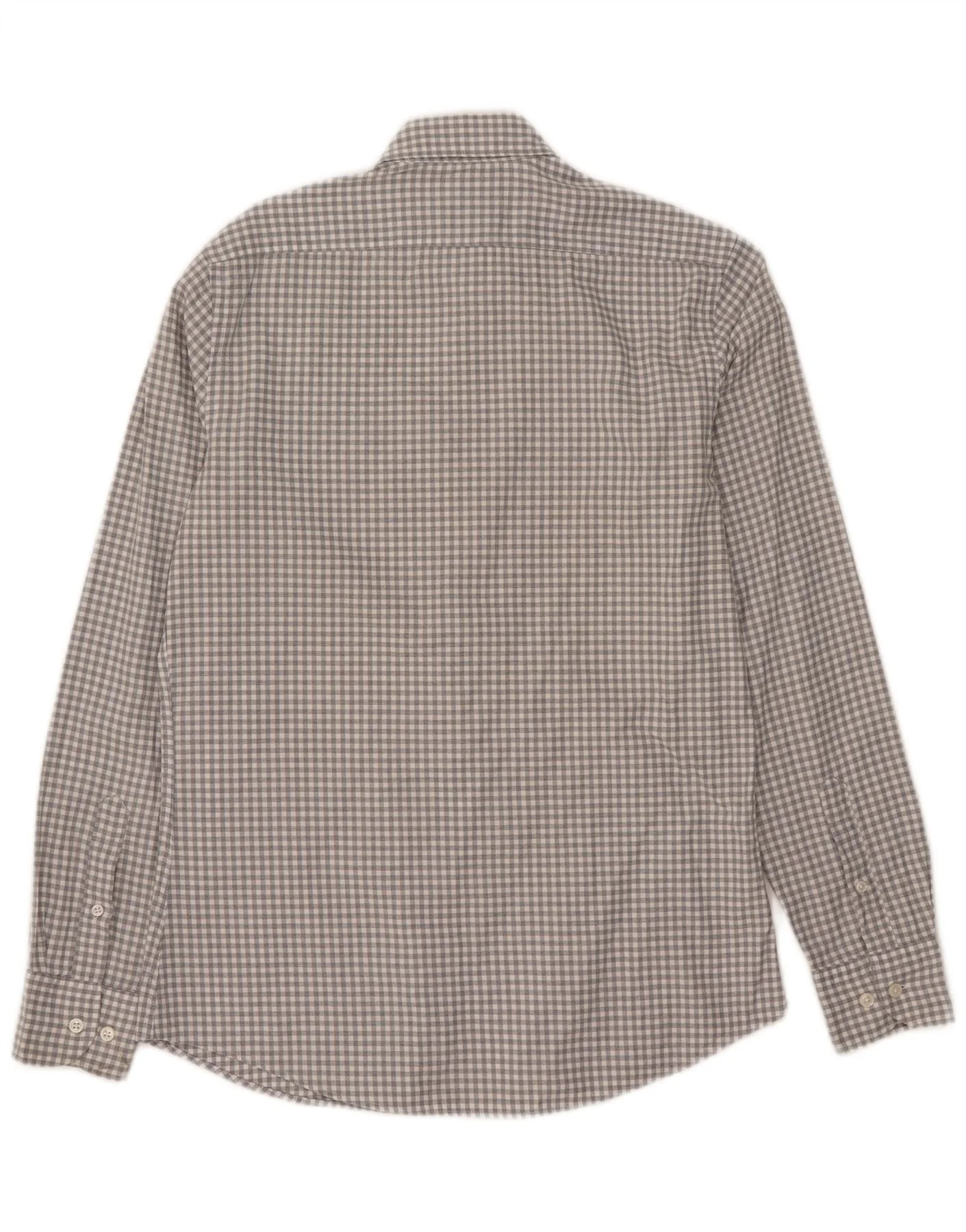 Massimo Dutti Mens Shirt Small Grey Gingham - Image 2
