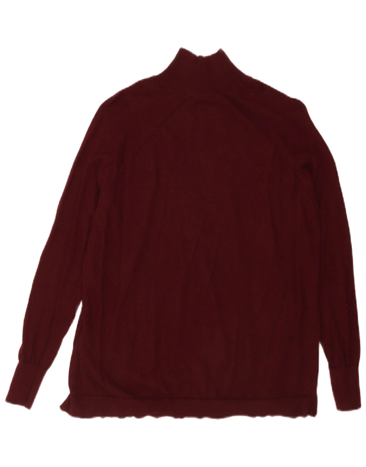Massimo Dutti Mens Turtle Neck Jumper Sweater XS Burgundy Wool - Image 2