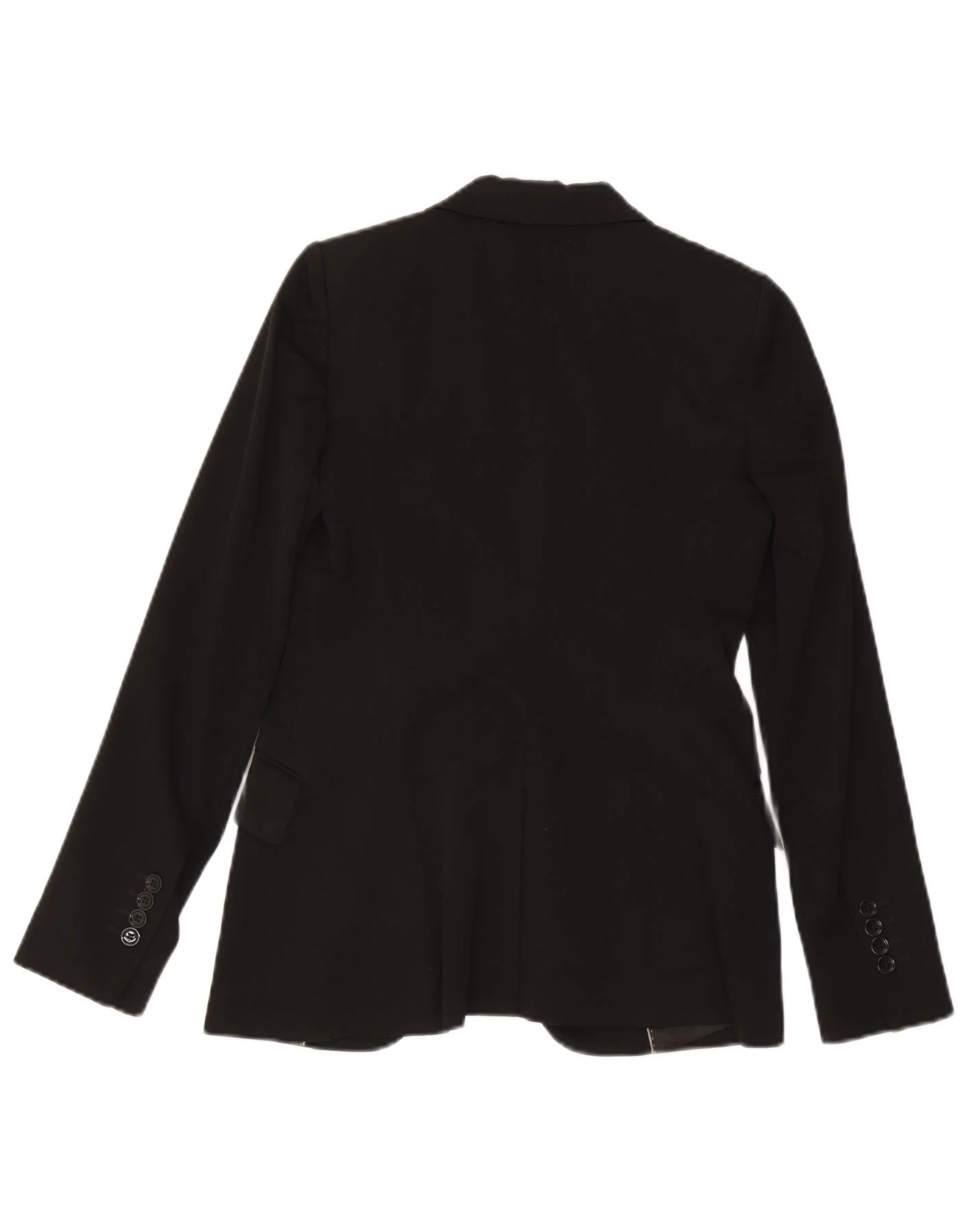 Massimo Dutti Womens 1 Button Blazer Jacket EU 38 Small Black Wool - Image 2