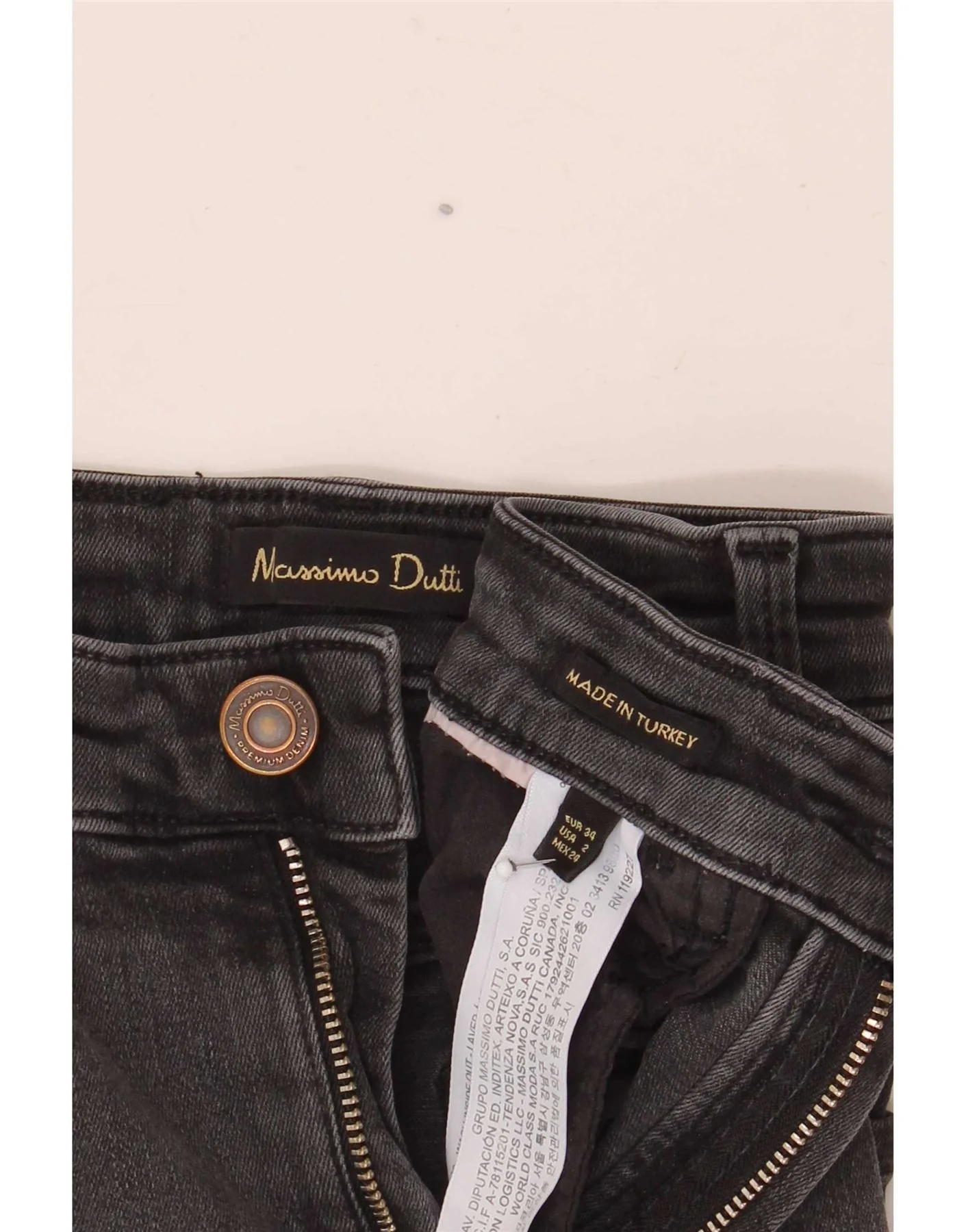 Massimo Dutti Womens Flared Jeans EU 34 2XS W24 L24 Grey Cotton - Image 4