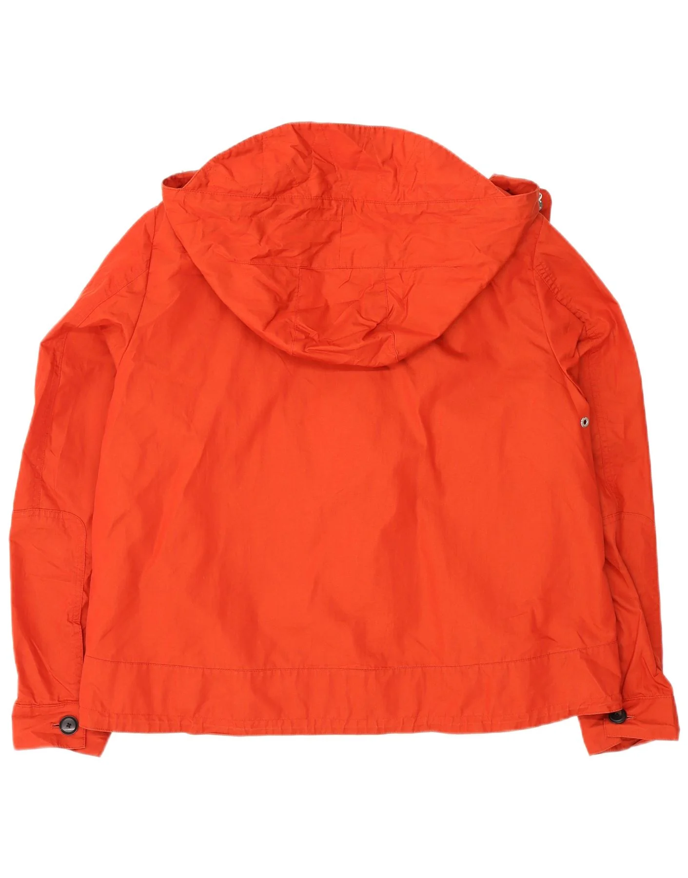 Massimo Dutti Womens Hooded Bomber Jacket UK 18 XL Orange Polyester - Image 2