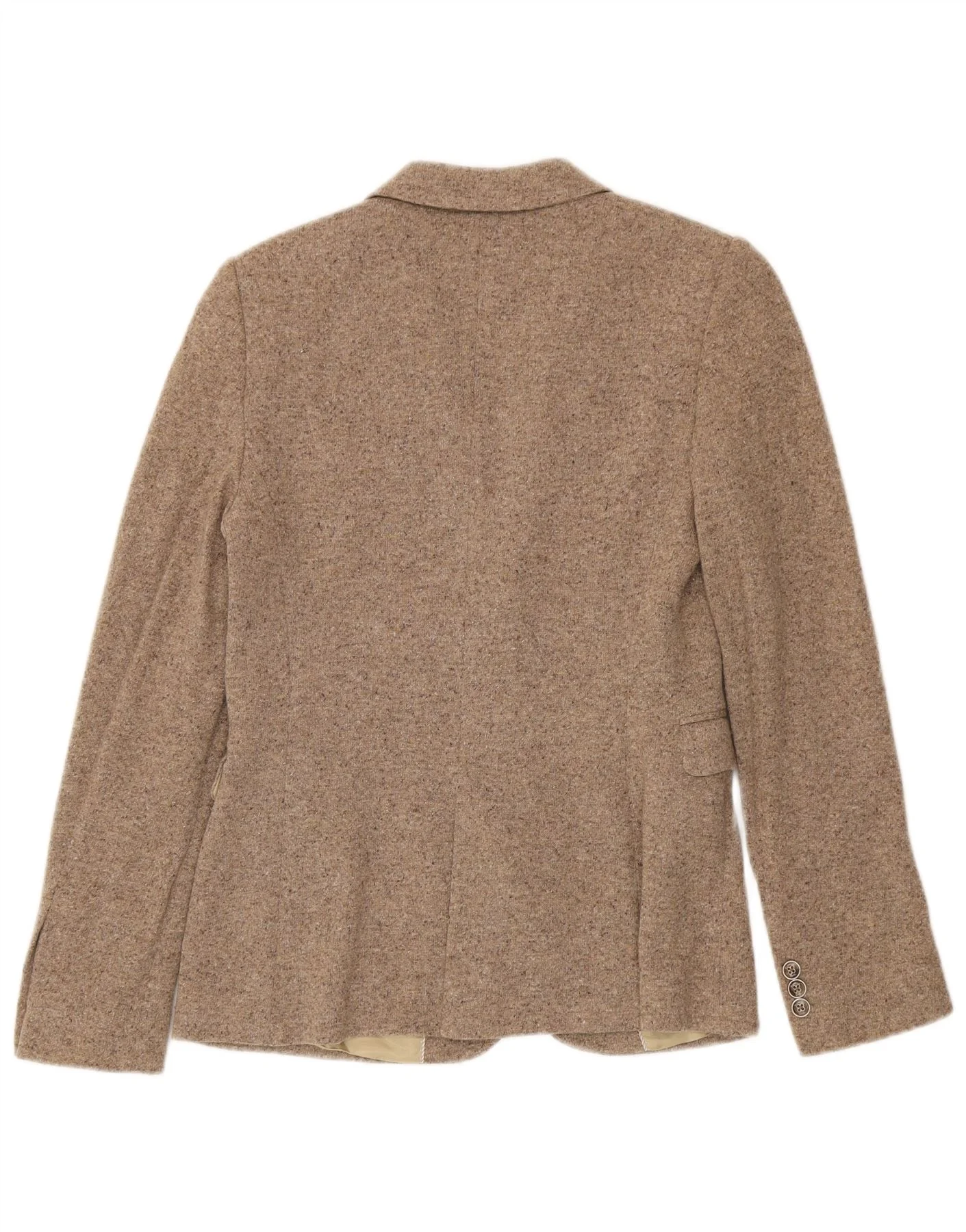 Massimo Dutti Womens Knit 2 Button Blazer Jacket EU 40 Medium Beige Flecked - Image 2
