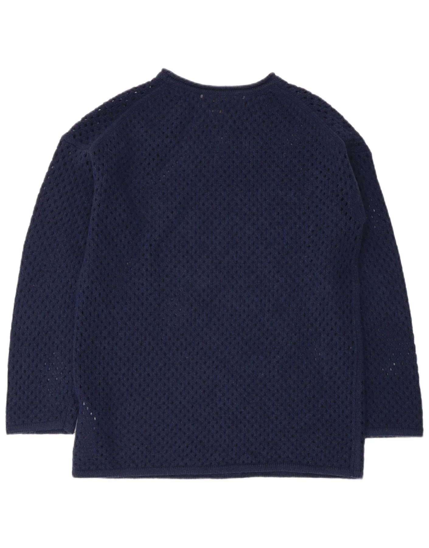 Massimo Dutti Womens Oversized Boat Neck Jumper Sweater UK 6 XS Navy Blue - Image 2