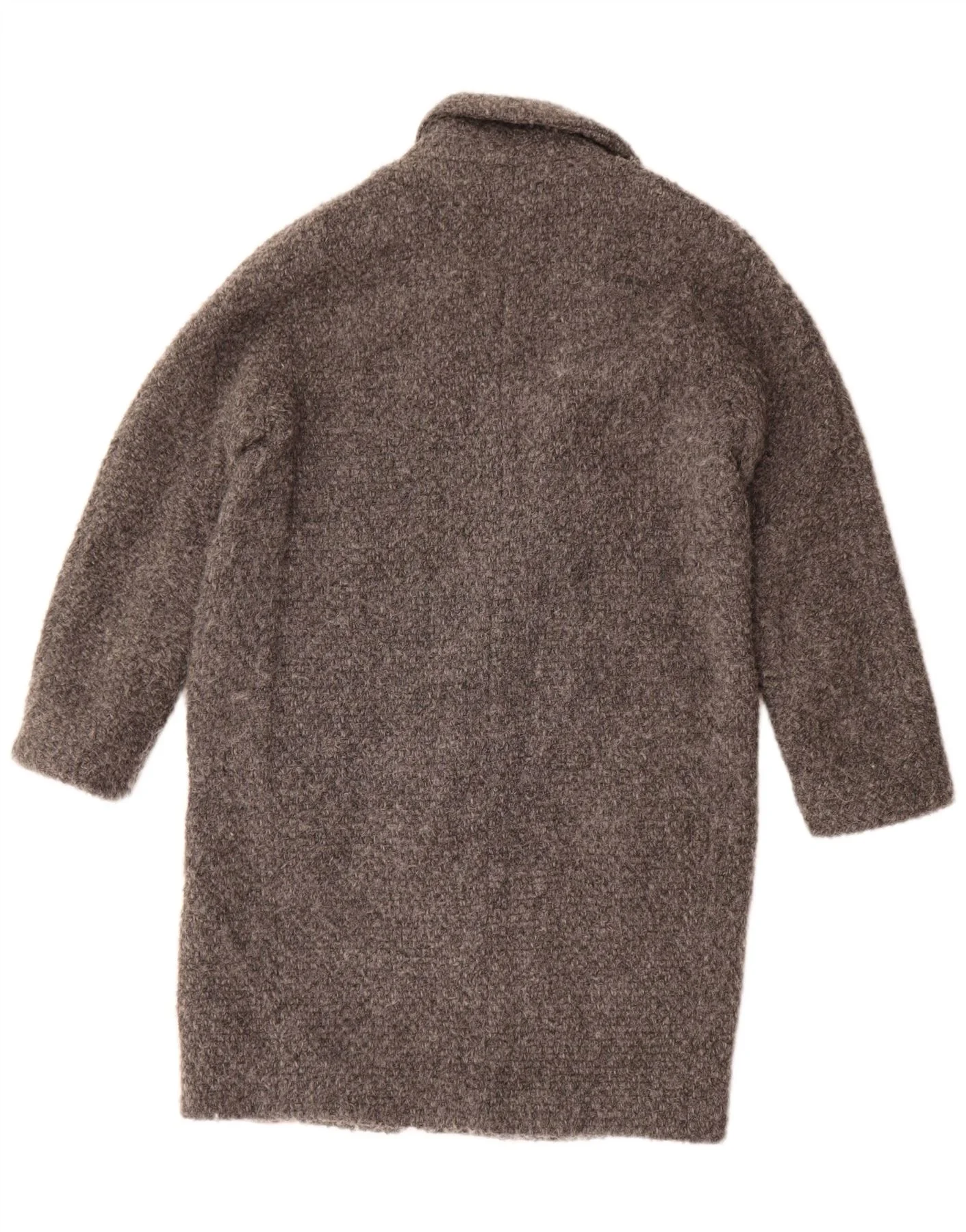 Massimo Dutti Womens Oversized Overcoat UK 10 Small Grey - Image 2