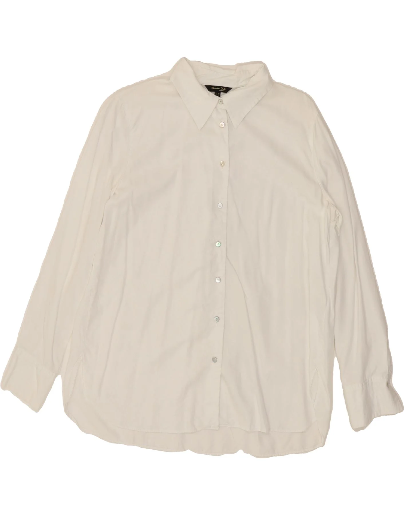MASSIMO DUTTI Womens Shirt EU 38 Small White Lyocell