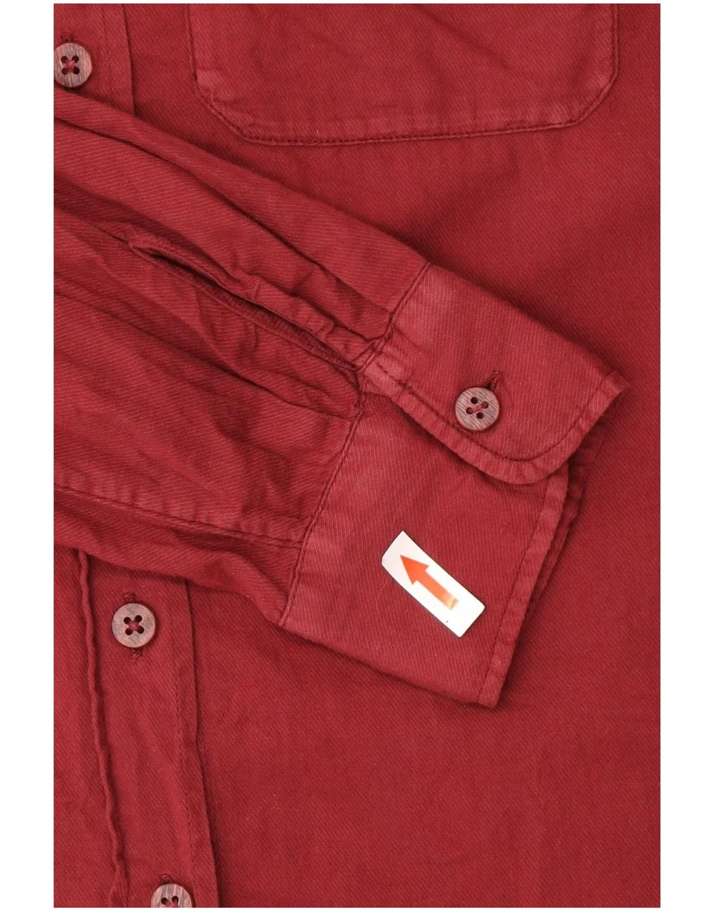 Massimo Dutti Womens Shirt EU 44 XL Burgundy Cotton - Image 3