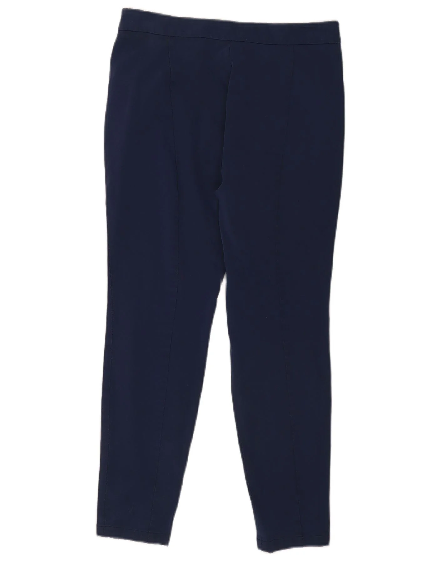 Massimo Dutti Womens Skinny Cropped Trousers EU 40 Medium W30 L25 Navy Blue - Image 2
