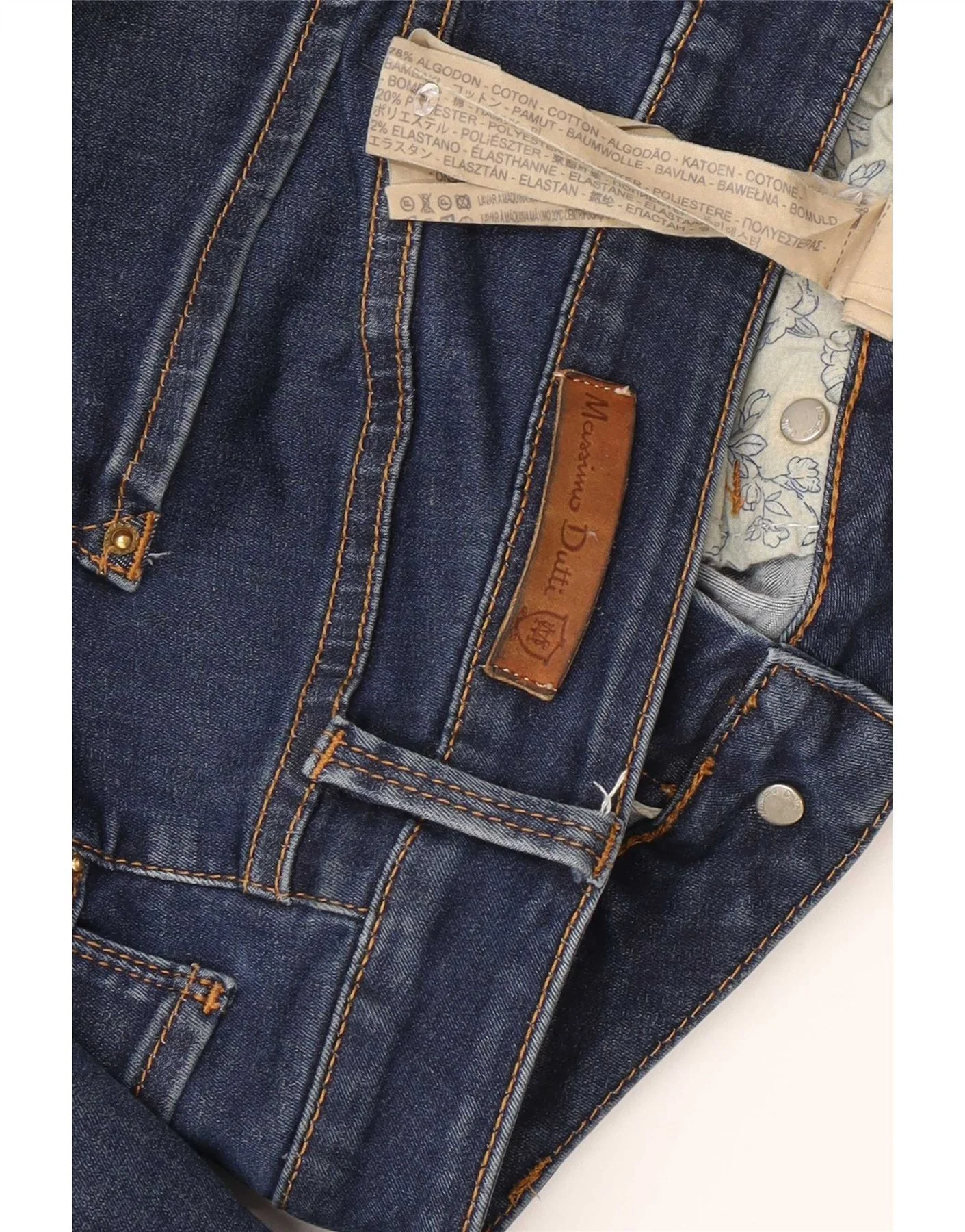 Massimo Dutti Womens Skinny Jeans EU 38 Small W28 L30 Navy Blue Cotton - Image 5
