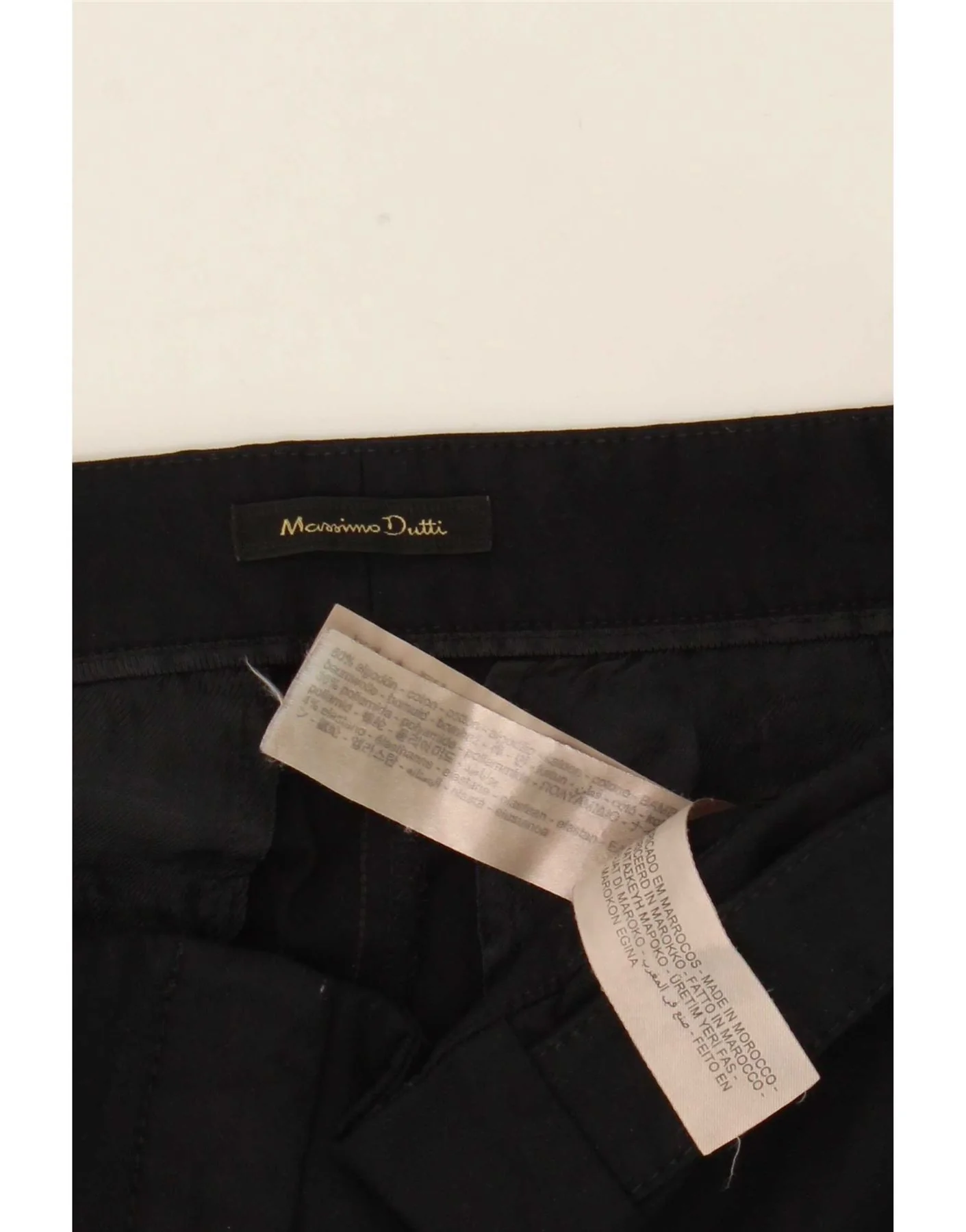 Massimo Dutti Womens Slim Chino Trousers EU 38 Small W28 L27 Black Cotton - Image 3