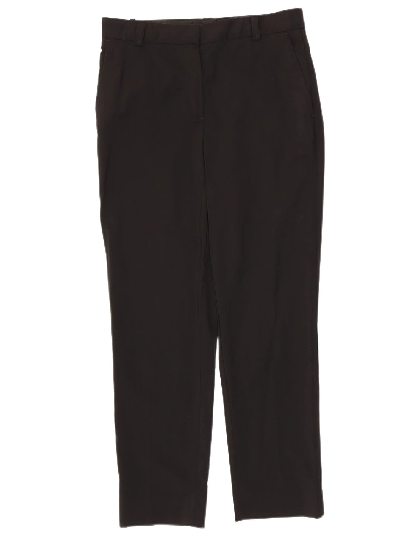 Massimo Dutti Womens Straight Chino Trousers EU 38 Small W28 L27 Black